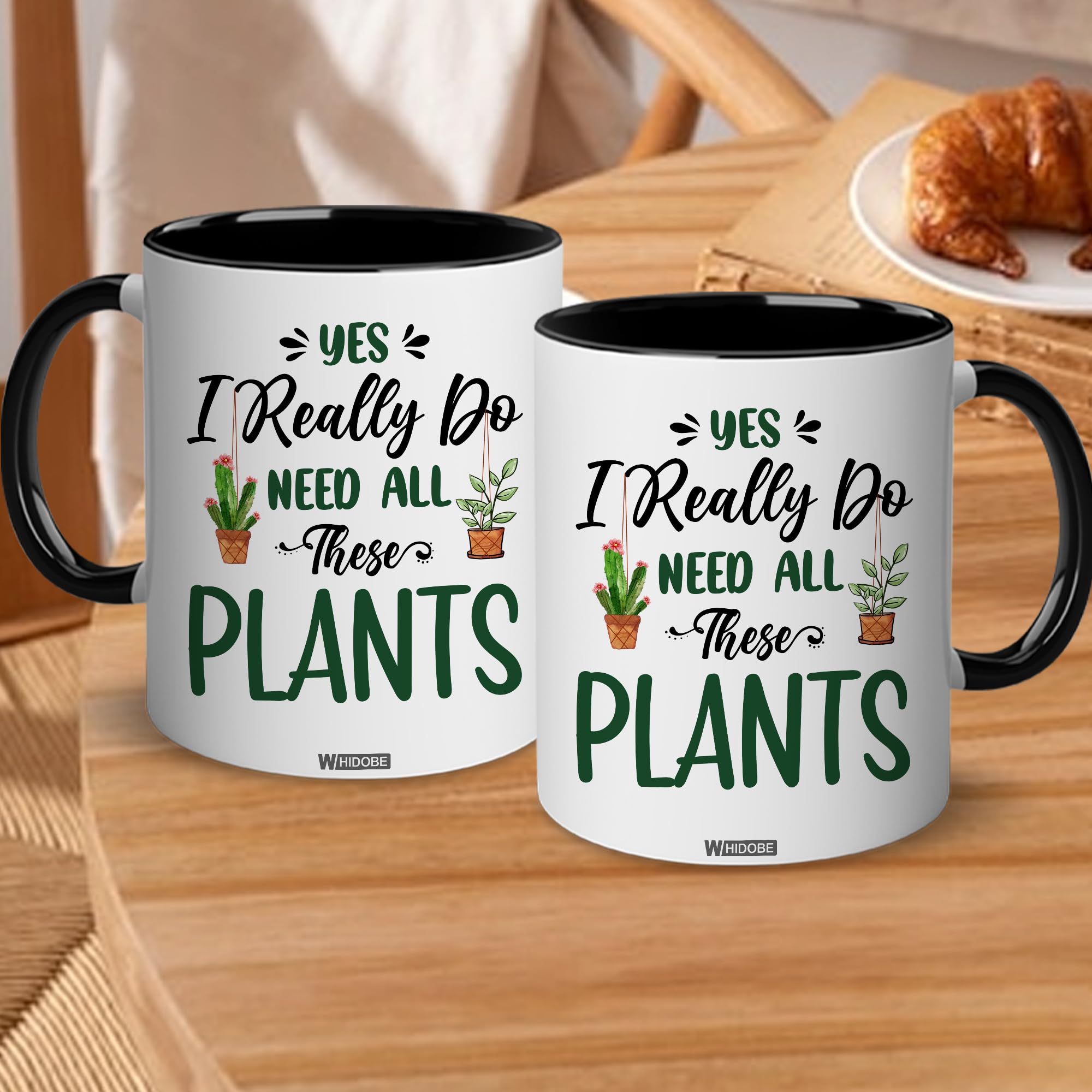 Whidobe Plant Mug For Plant Lovers, Gift For Gardeners, Gardening Gifts For Women, Men, Yes I Really Do Need All These Plants Mu