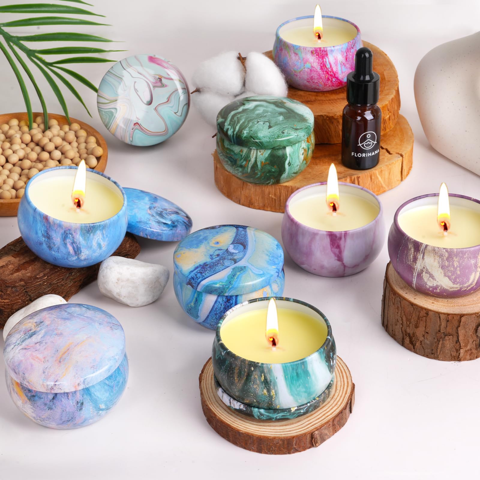 Scented Candles Gift Set, 9 Pack Candles for Home Scented Long Lasting Natural Soy Wax Aromatherapy Candle Set Birthday Gifts fo