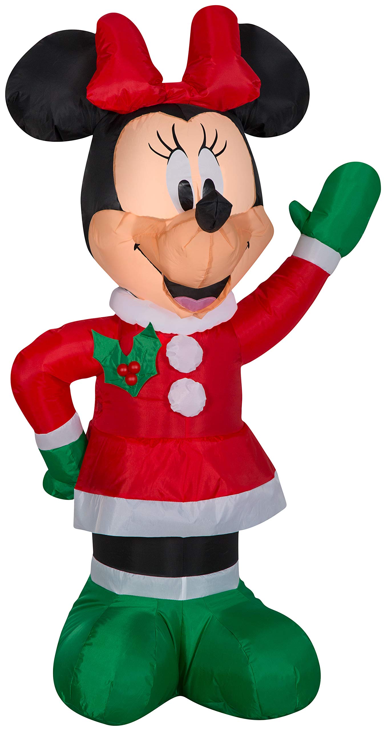 Gemmy 3.5 Airblown Inflatable Minnie in Winter Outfit w/Red Bow