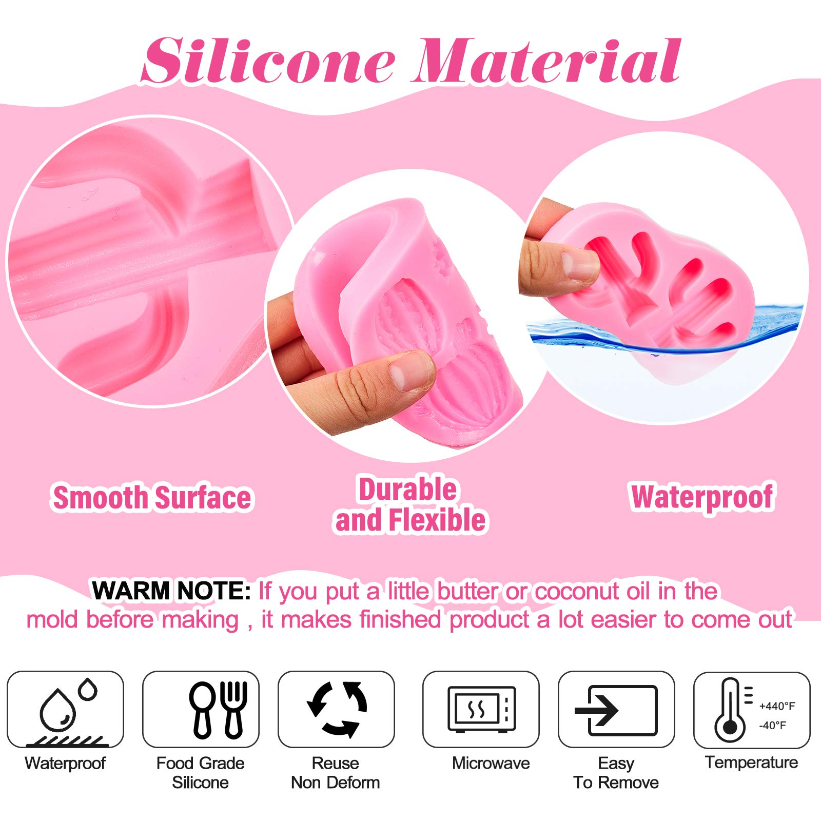 3 Pieces Cactus Silicone Fondant Moulds Cacti Hawaiian Cake Moulds Set For Making Sugar Chocolate Candy Gum Paste Cupcake Cake D