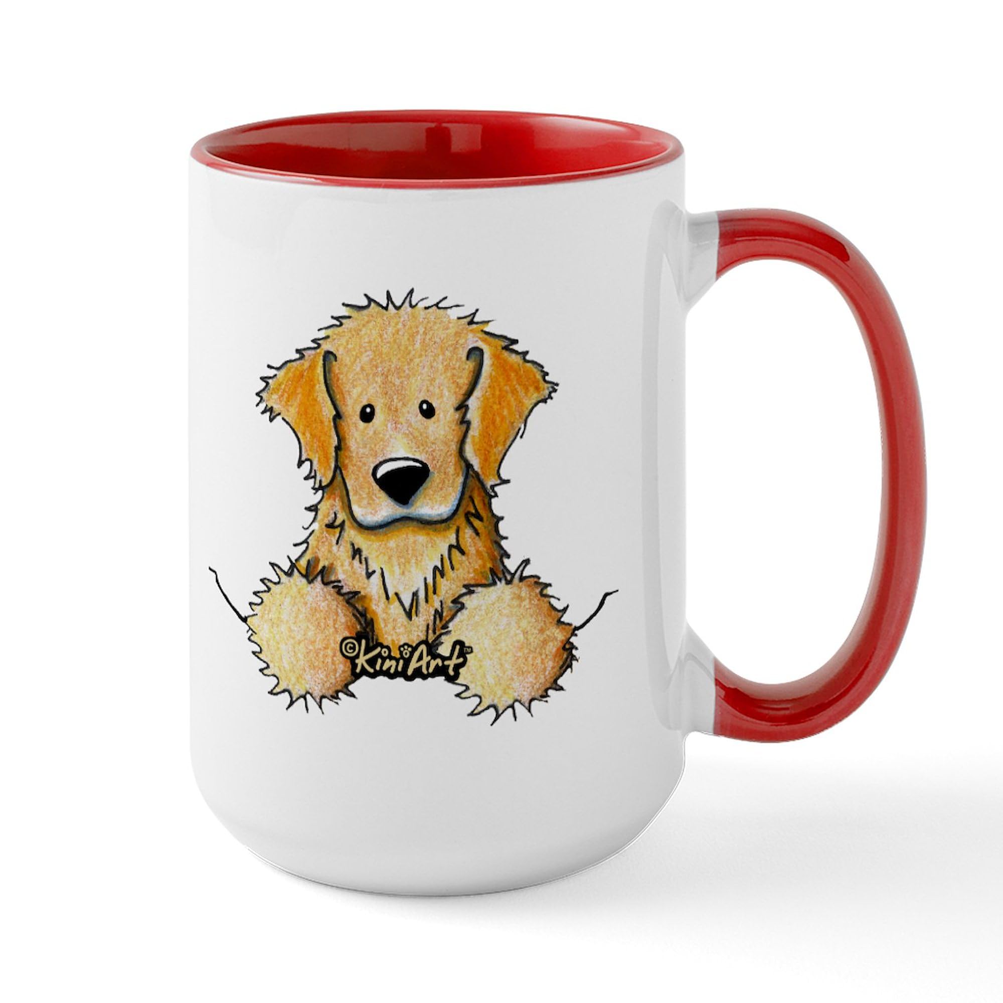 CafePress Pocket Golden Retriever Large Mug 15 oz (444 ml) Ceramic Coffee Mug