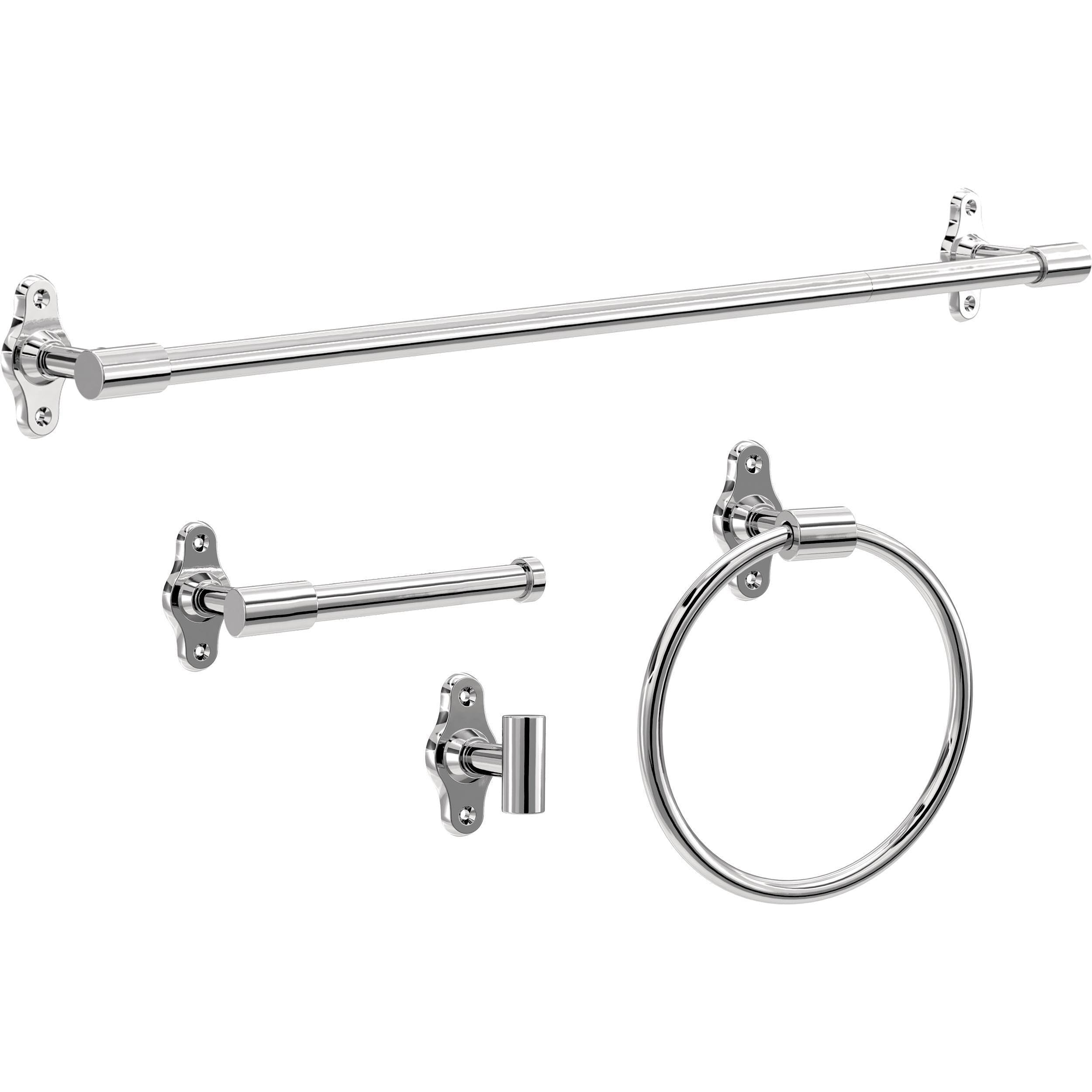 Franklin Brass Calloway (1-Pack) Toilet Paper Holder Polished Chrome Euro Tissue Roll Holder Single Post Toilet Tissue Holder Wa