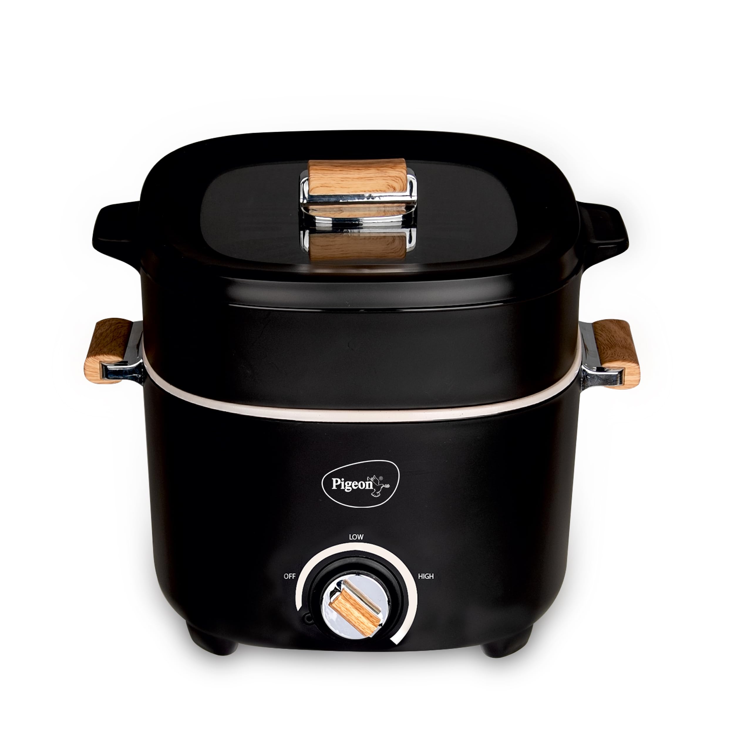 Pigeon Stainless Steel By Stovekraft Everyday Plus Multi-Cook Kettle,1000 Watts,2.5 Litre, Used For Boil, Brew, Cook & Serve All