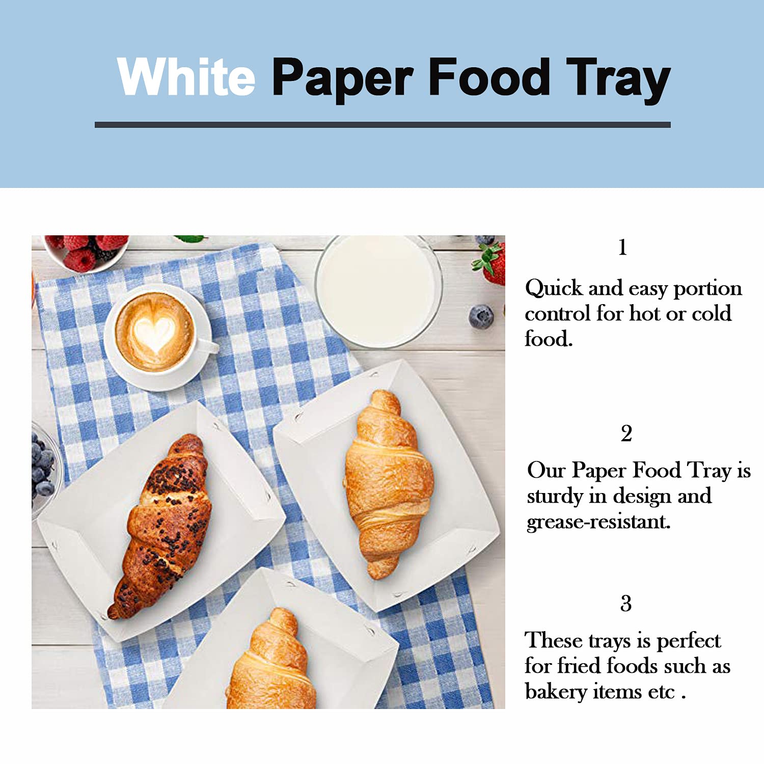 Angel'S Peel Lounge White Paper Food Tray- Grease-Resistant And Microwavable- Heavy Duty Paper Trays Great For Tacos, Nachos, Fr