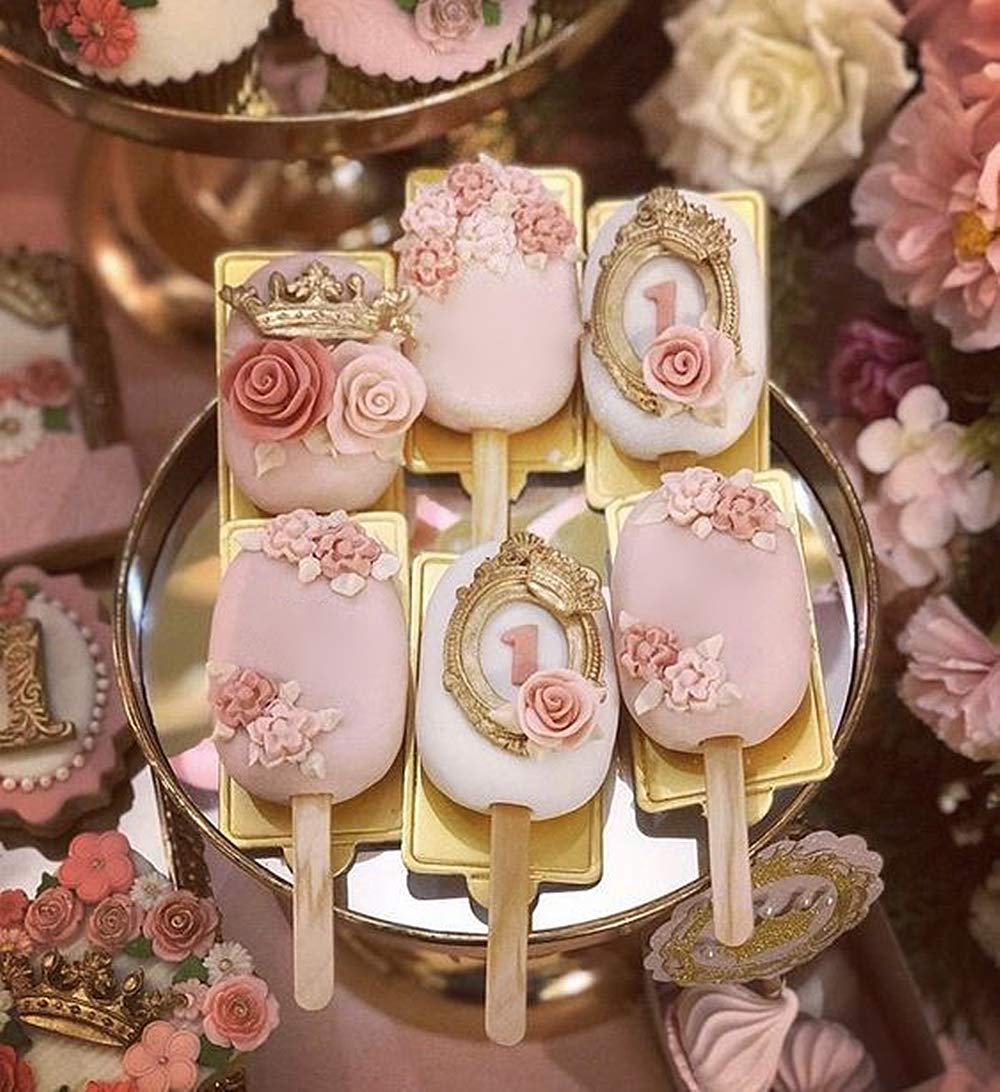 Jevenis Rose Flower Cake Pop Mold Rose Flower Cake Decoration Rose Flower Cupcake Decoration