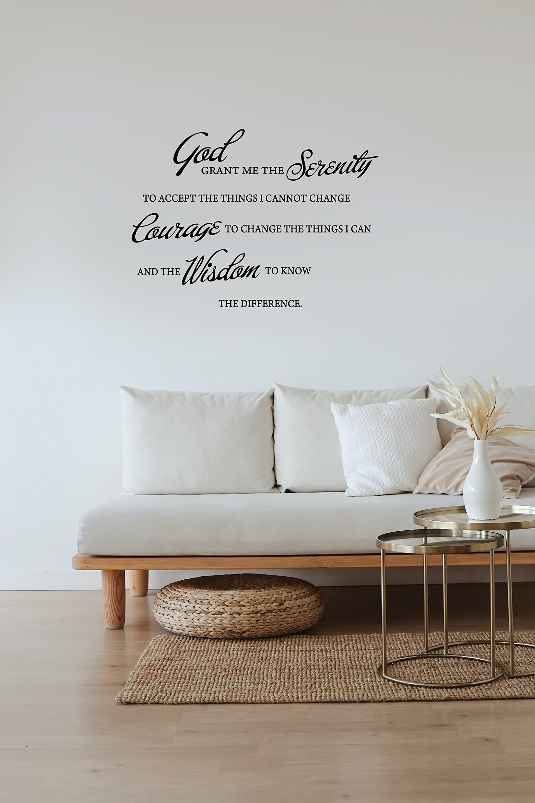 God Grant Me The Serenity Prayer Bible Art Quote Vinyl Wall Stickers Decal D  Cor