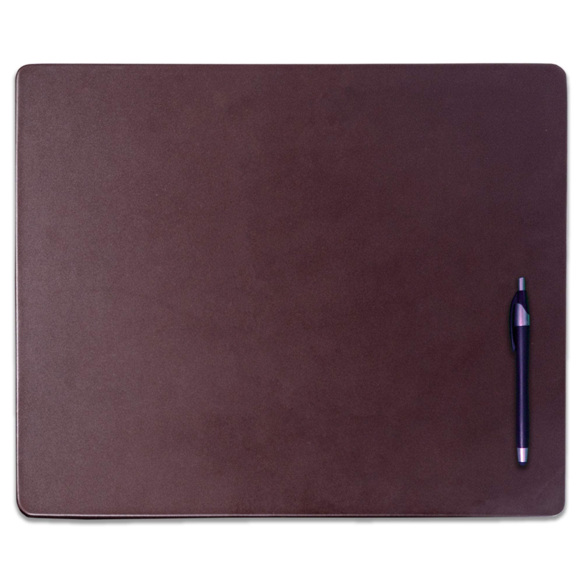 Dacasso Chocolate Brown Leather Conference Table Pad, 17 by 14-Inch