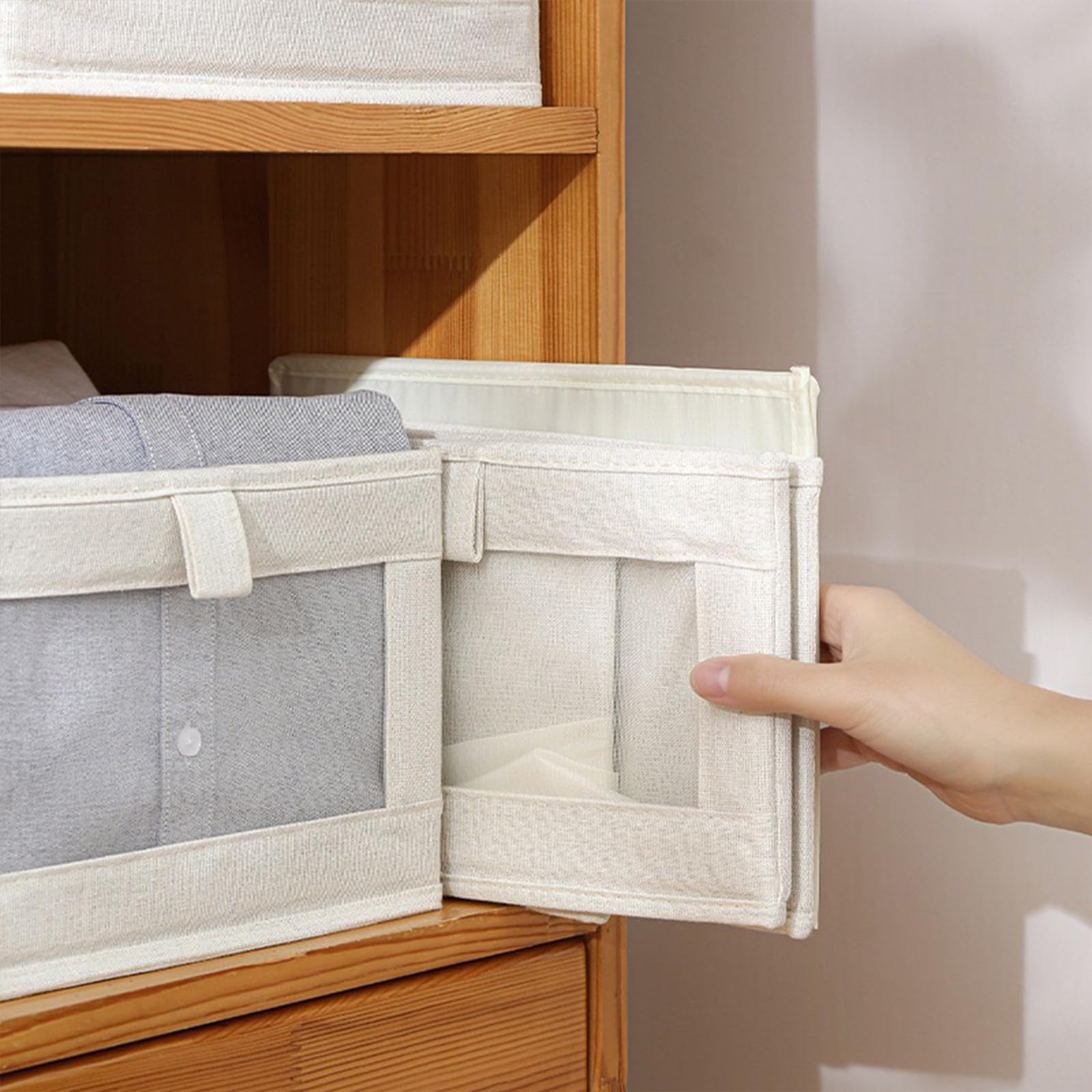 Linen Closet Organizers And Storage, 4 Pack Closet Storage Bins Linen Closet Baskets For Closet Organization Foldable Closet Org
