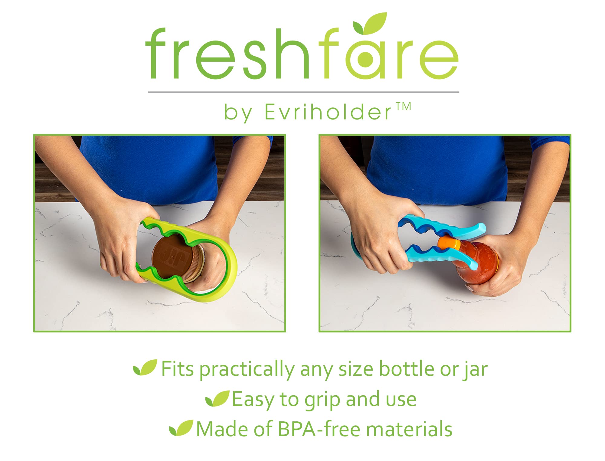 Evriholder Easi-Twist Jar Opener, Easy Grip, 1 Pack, Tan, Model EASI-TAG-AMZ