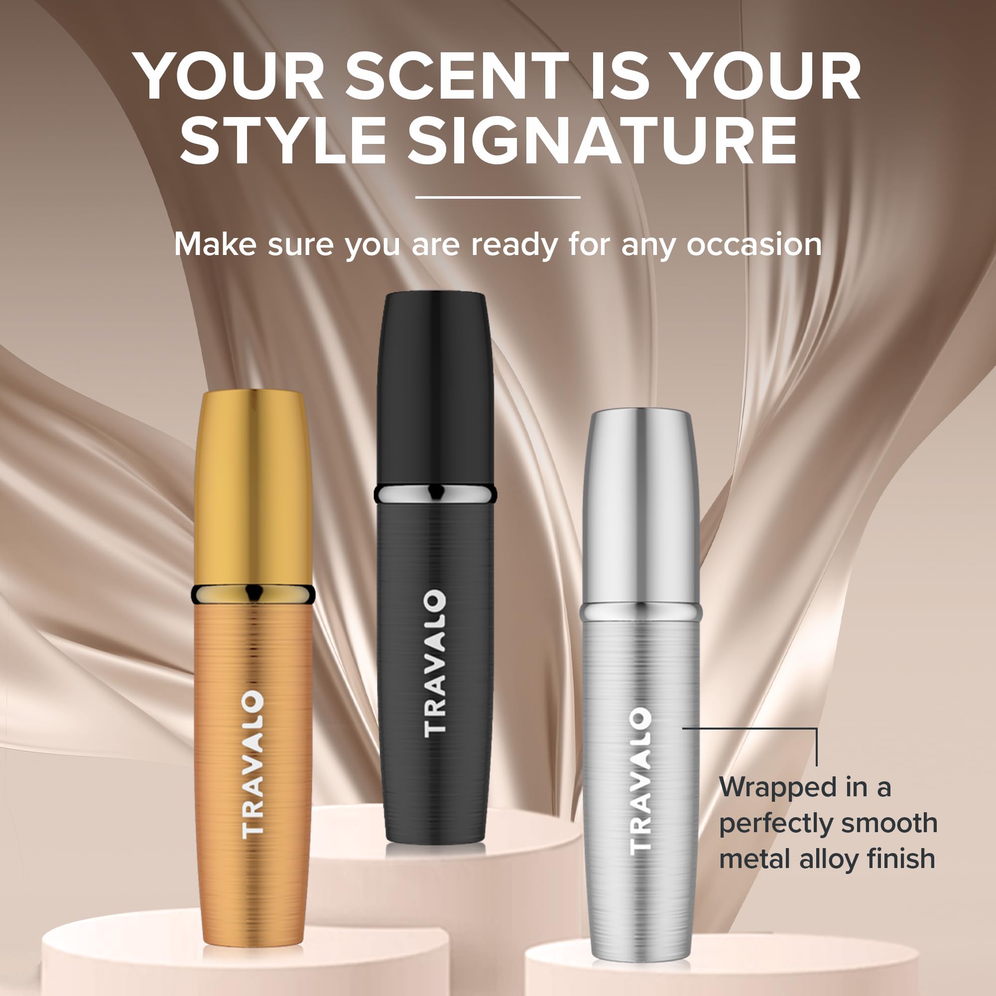 Travalo Lux Perfume Atomizer Bundle - Leak-Proof And Tsa Approved For Air Travel - Reusable, Easy Fill Mini Pump Sprayer - Light