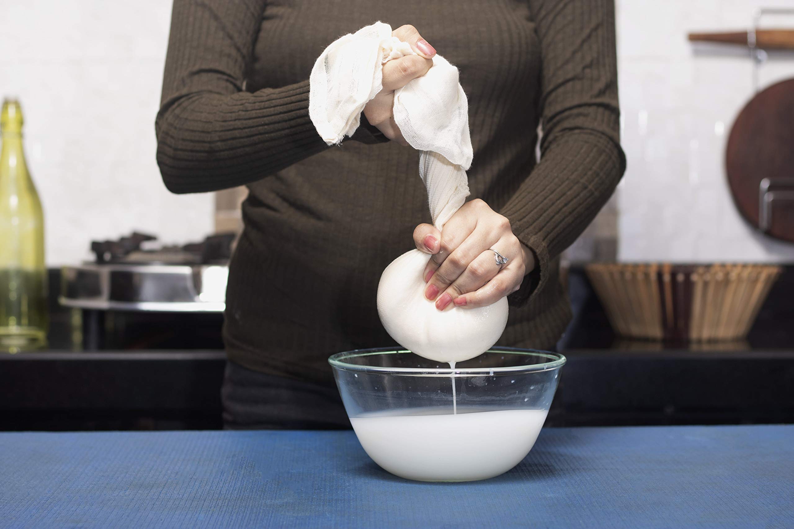 Reusable Organic Cotton Cheese Cloth - Cheesecloth For Straining Yogurt, Tofu, Nut Milk, Smoothie, Cheese, Jelly, Paneer - Perfe