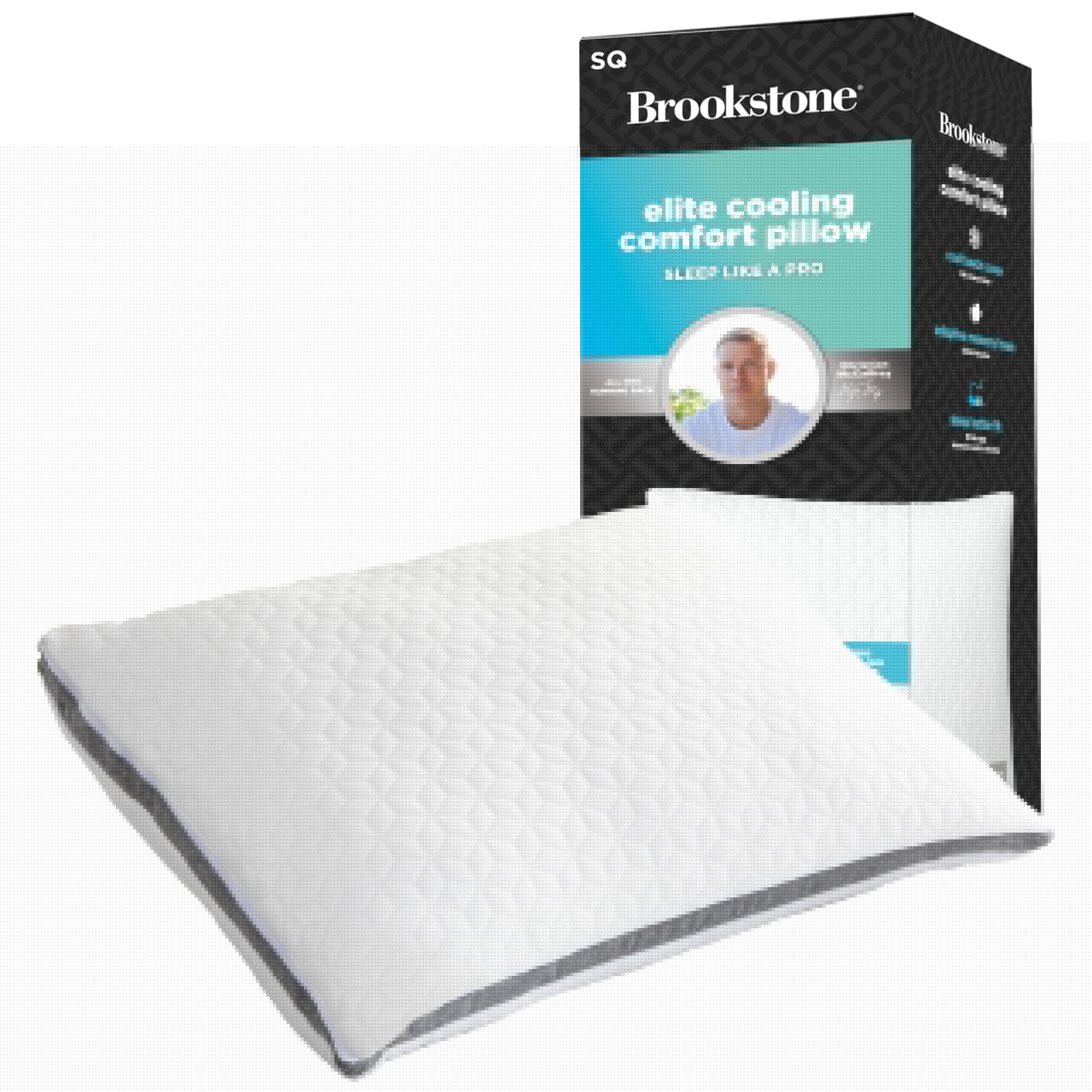 Brookstone X Mccaffrey Dual Comfort Cooling Memory Foam Pillow - Sleep Like A Pro - Adaptive Biosense Foam, Cool Touch Cover For