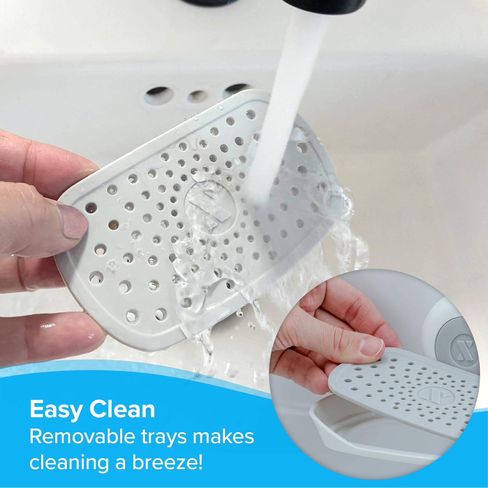 Slipx Solutions Patented Double Soap Saver, Strong Hold Suction Cup Soap Holder, Must Have Universal Kitchen & Bathroom Shower A