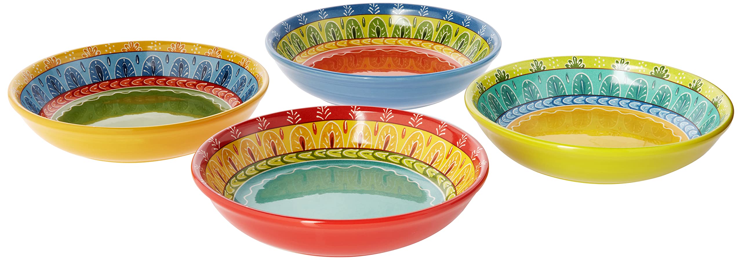 Certified International Valencia Soup/Pasta Bowl (Set Of 4), 9.25'', Multicolor