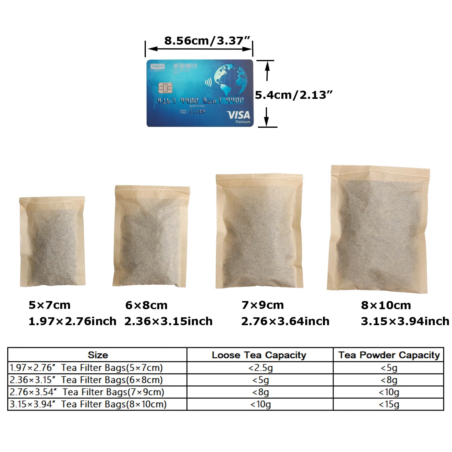 Eketirry 400Pcs Disposable Tea Bags For Loose Tea, Empty Tea Bag With Wood Pulp Material, Unbleached Tea Filter Bag With Drawstr