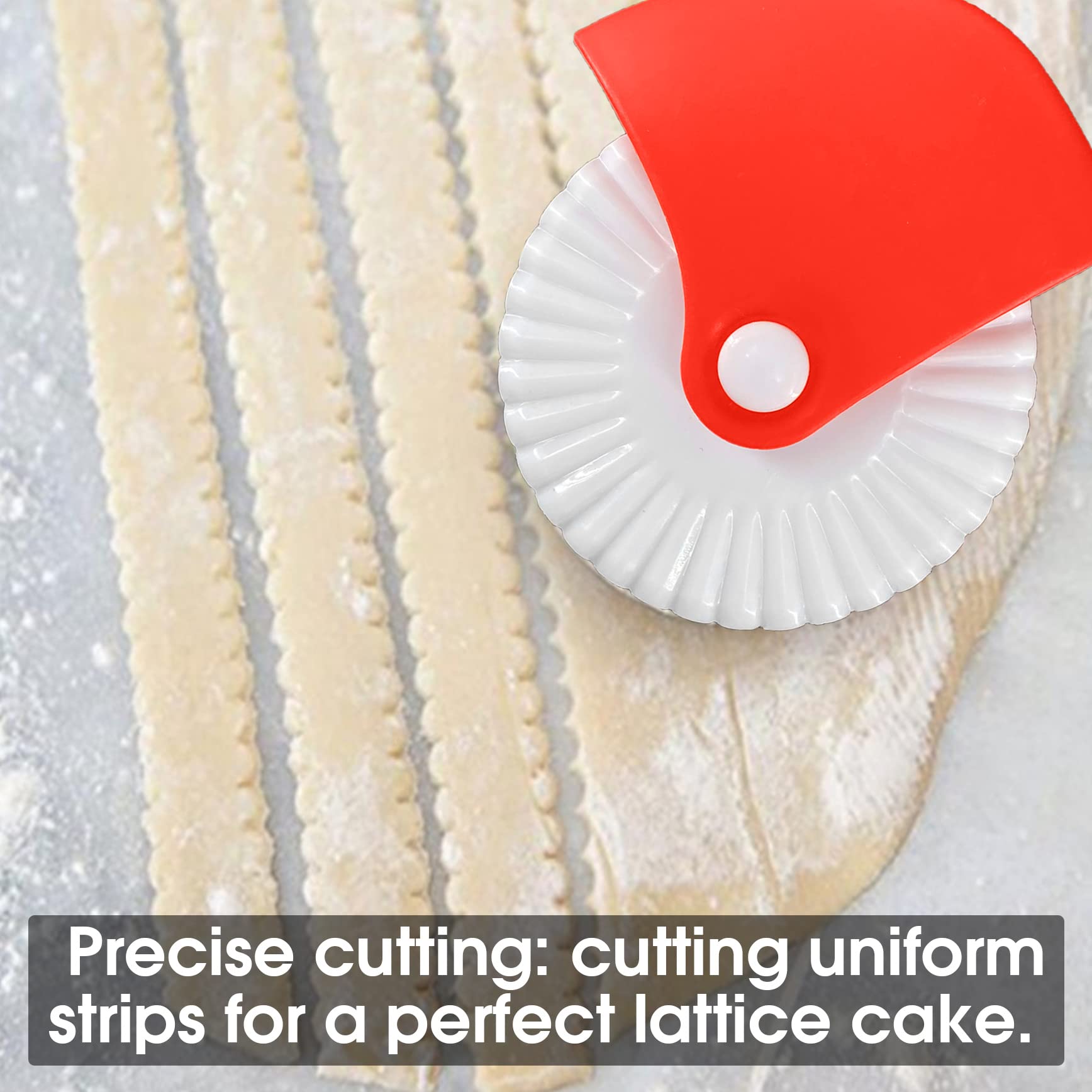 Ginfonr 2 Pack Pastry Cutting Wheel, Pastry Wheel Decorator Pie Crust Pastry Wheel And Cutter For Cutting Pastry, Rolled Pastry