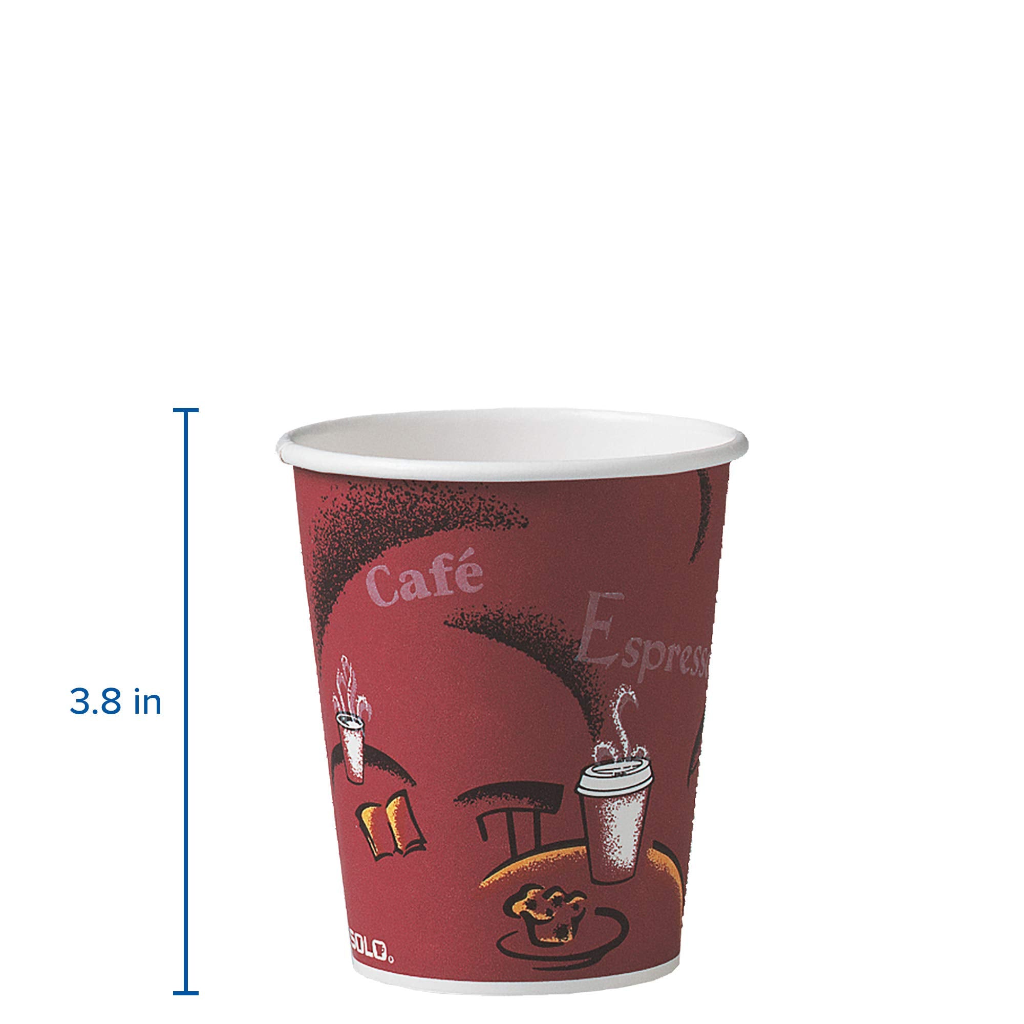 Solo 370Si-0041 10 Oz Bistro Ssp Paper Hot Cup (Case Of 1000)