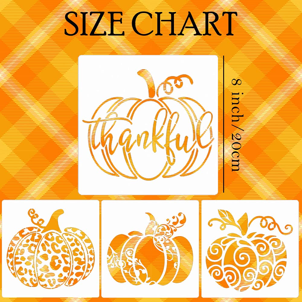 Pumpkin Stencils 8    Fall Stencils Reusable Thanksgiving Autumn Stencil Halloween Stencils For Painting On Wood Wall Door Fabri