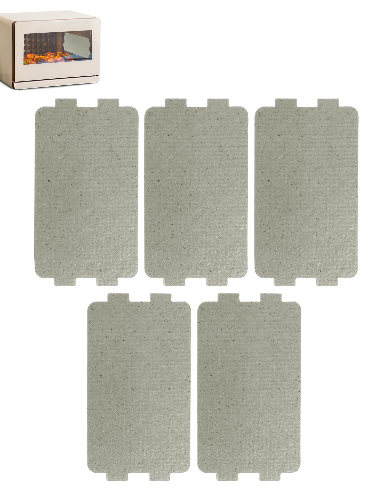 Yqboom 5 Pcs Waveguide Cover, Universal Microwave Oven Mica Plate Sheet, 117Mm X 64Mm, Replacement Accessory For Home Kitchen Of