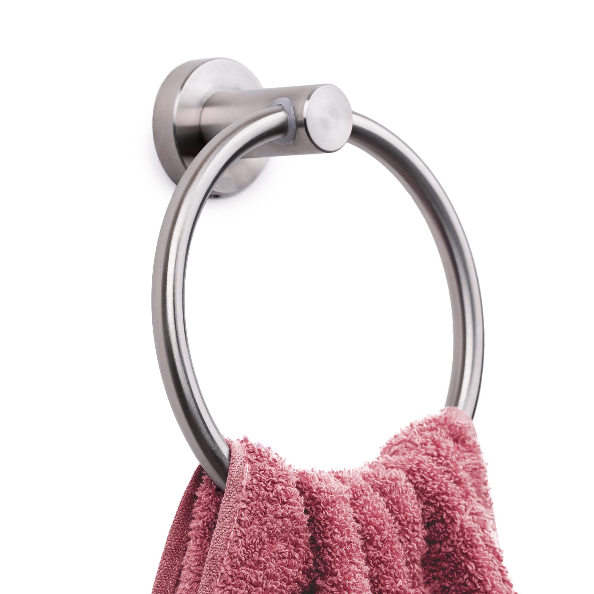 Marmolux Acc Brushed Towel Ring For Bathroom - Hand Towel Holder For Bathroom Wall - Sus304 Stainless Steel Bathroom Towel Rack