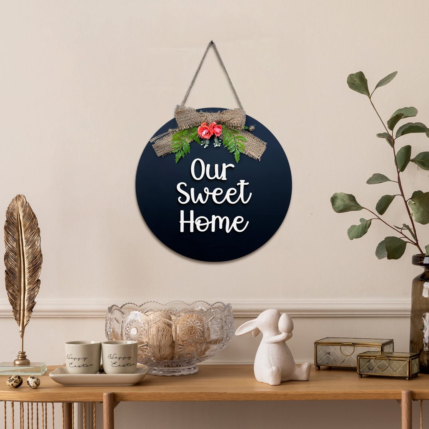 Home Sweet Home Wall Hanging Wooden Wall Decor Frame Board| 3D Board Design For Door Or Wall | Home Decorative Items For Living