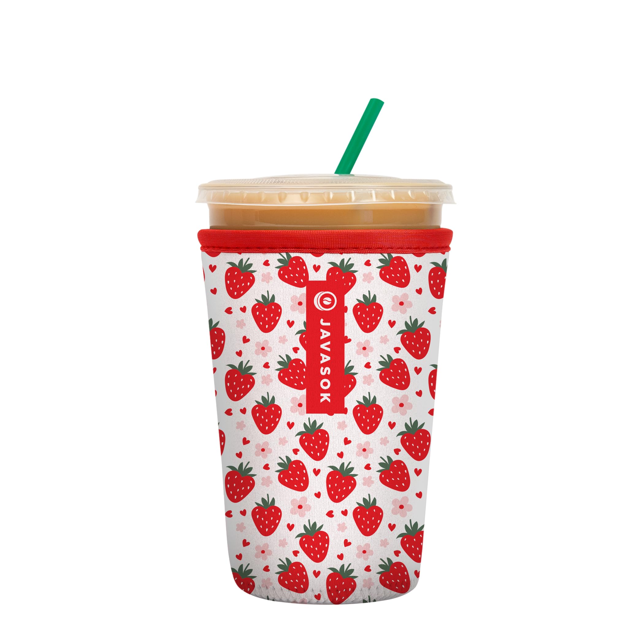 Sok It JavaSok Iced Coffee & Cold Soda Insulated Neoprene Cup Sleeve (Berry Sweet, Small: 16-20oz)