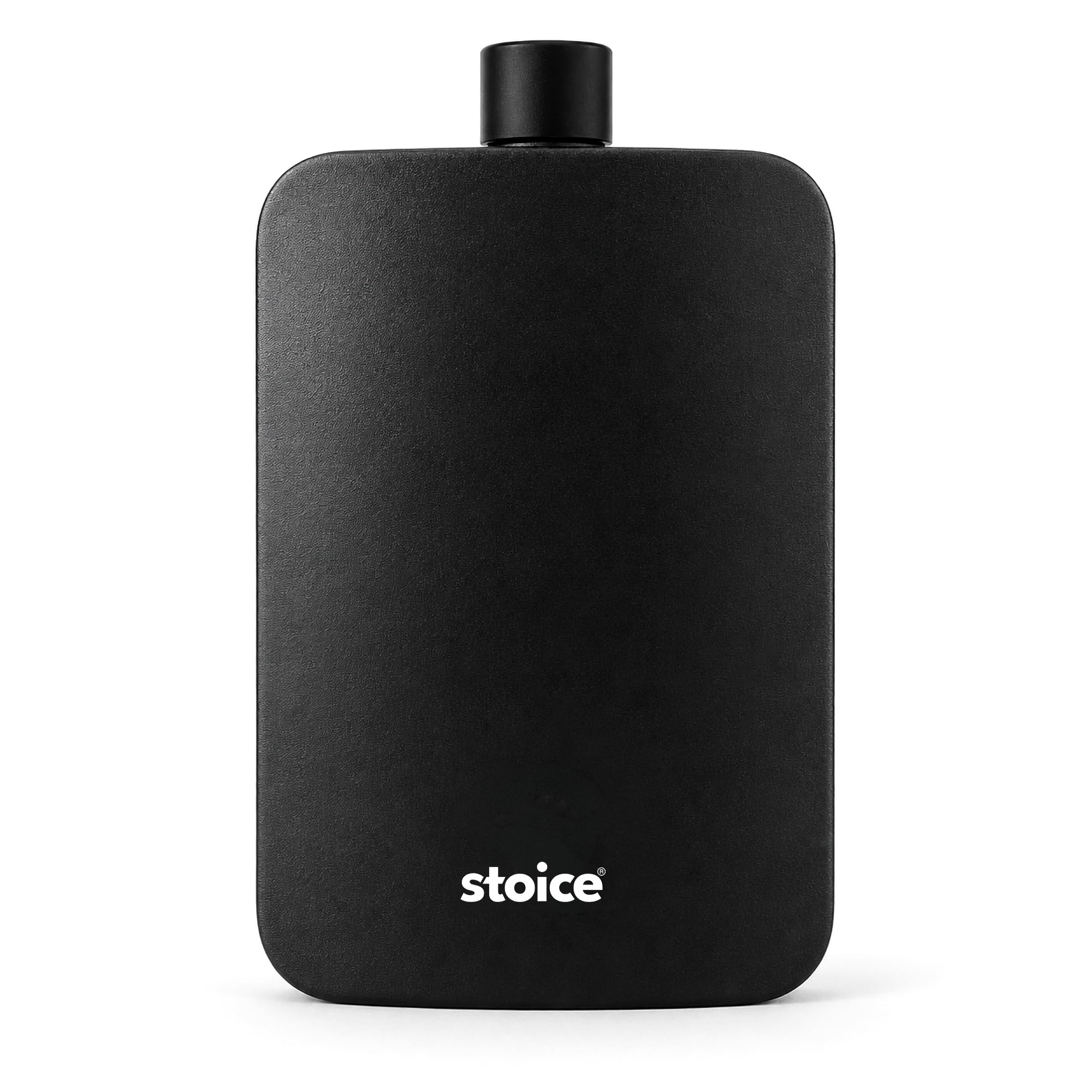 stoice Flat Water Bottle  17oz Slim Stainless Steel Flask | Just Over 1 Inch Thin, Fits Any Bag | LeakProof, BPAFree 304 Stee