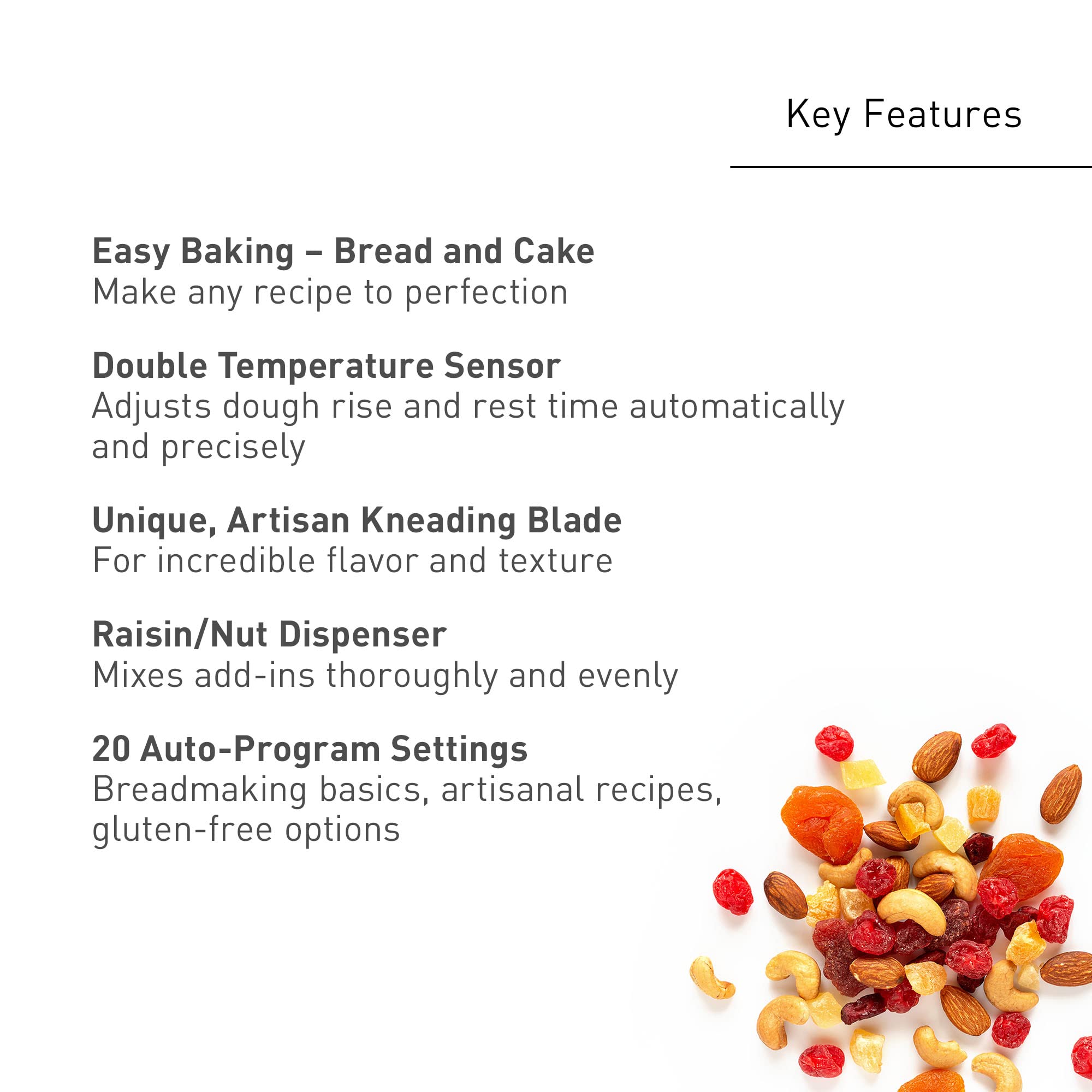 Panasonic Bread Machine SD-R2550, Automatic 3-Loaf Maker, Stainless Steel, 20 Presets, Gluten Free, Raisin Nut Dispenser