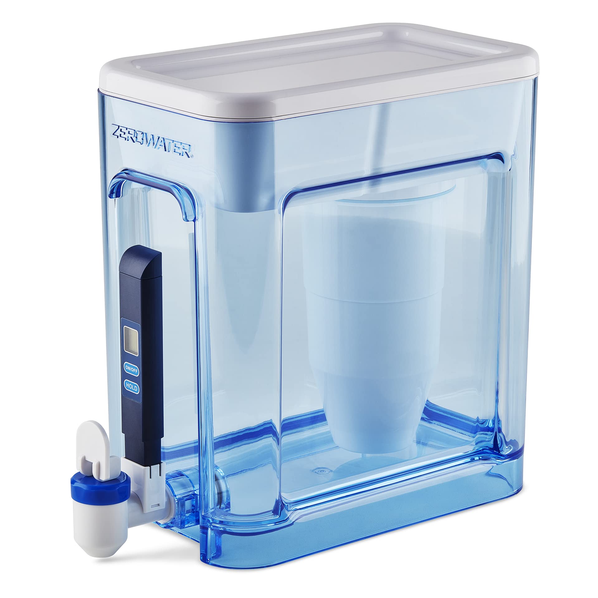 Zerowater 22 Cup Ready-Read 5-Stage Water Filter Dispenser, Nsf Certified To Reduce Lead And Pfoa/Pfos, Instant Tds Read Out