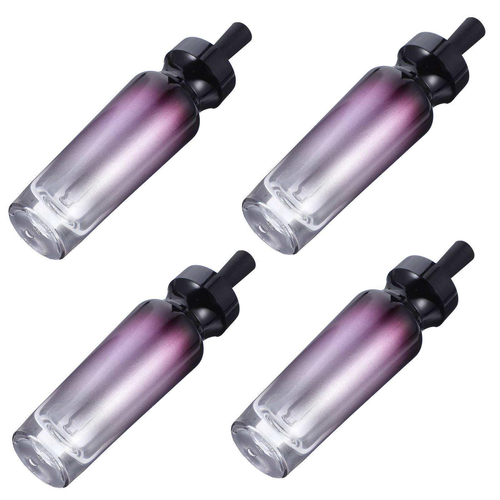 OSOLADY 4pcs 50ml Glass Essential Oil Bottles with Dropper, Refillable Purple Empty Bottles for Travel Accessories and Liquid St