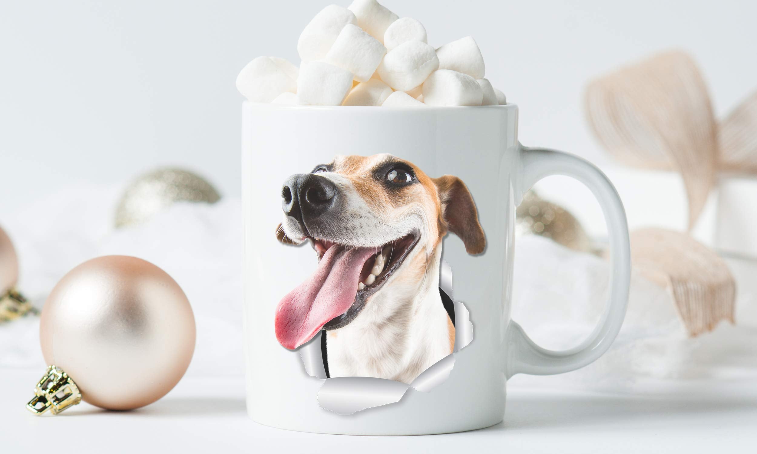 Happy Jack Russell Coffee Mug - Ceramic Jack Russell Terrier Mug - Perfect Dog Lover Gift - Cute Novelty Coffee Mug Present - Gr