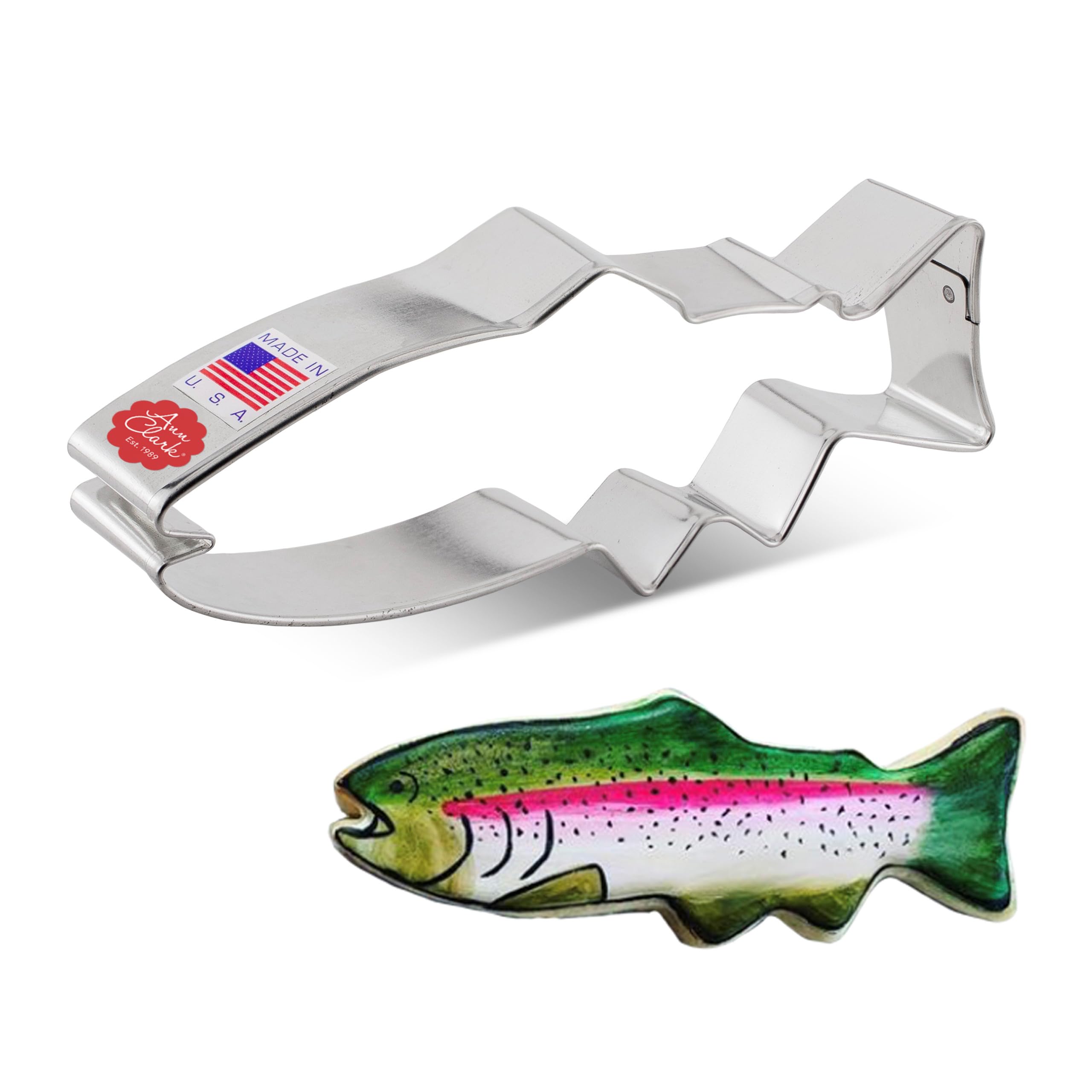 Fish Cookie Cutter 5'' Made In Usa By Ann Clark