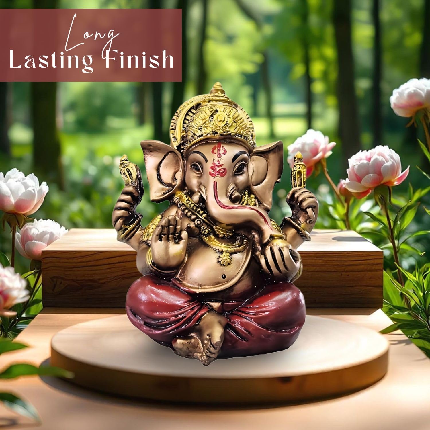 Homesta Divine Ganesha Statue | Ganesha Murti Ganpati Idol For Home Decor Statue | Pooja Lord Ganesh Figurine | House Warming Gi