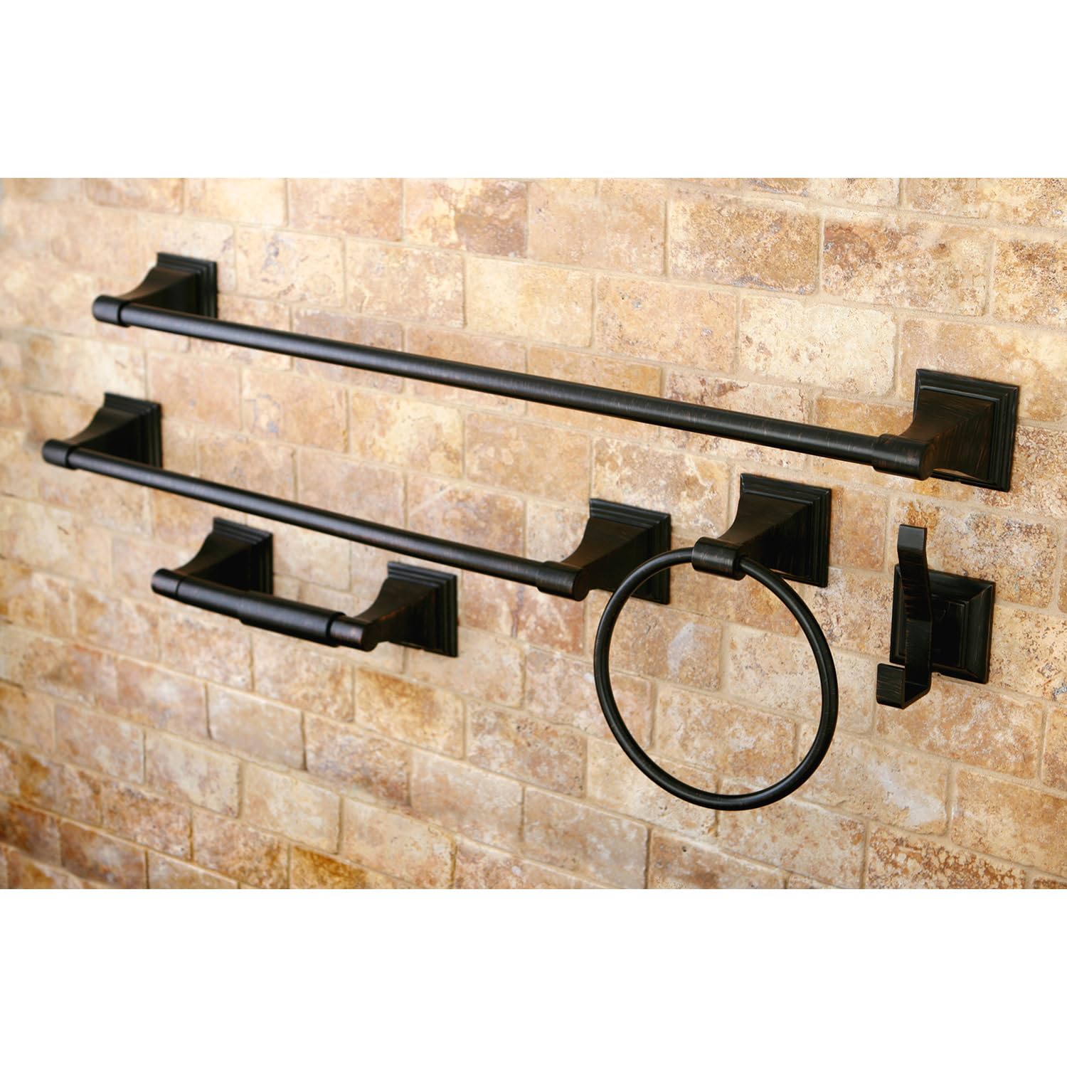 Kingston Brass BAHK61212478PN Monarch 5-Piece Bathroom Accessory Set  Polished Nickel