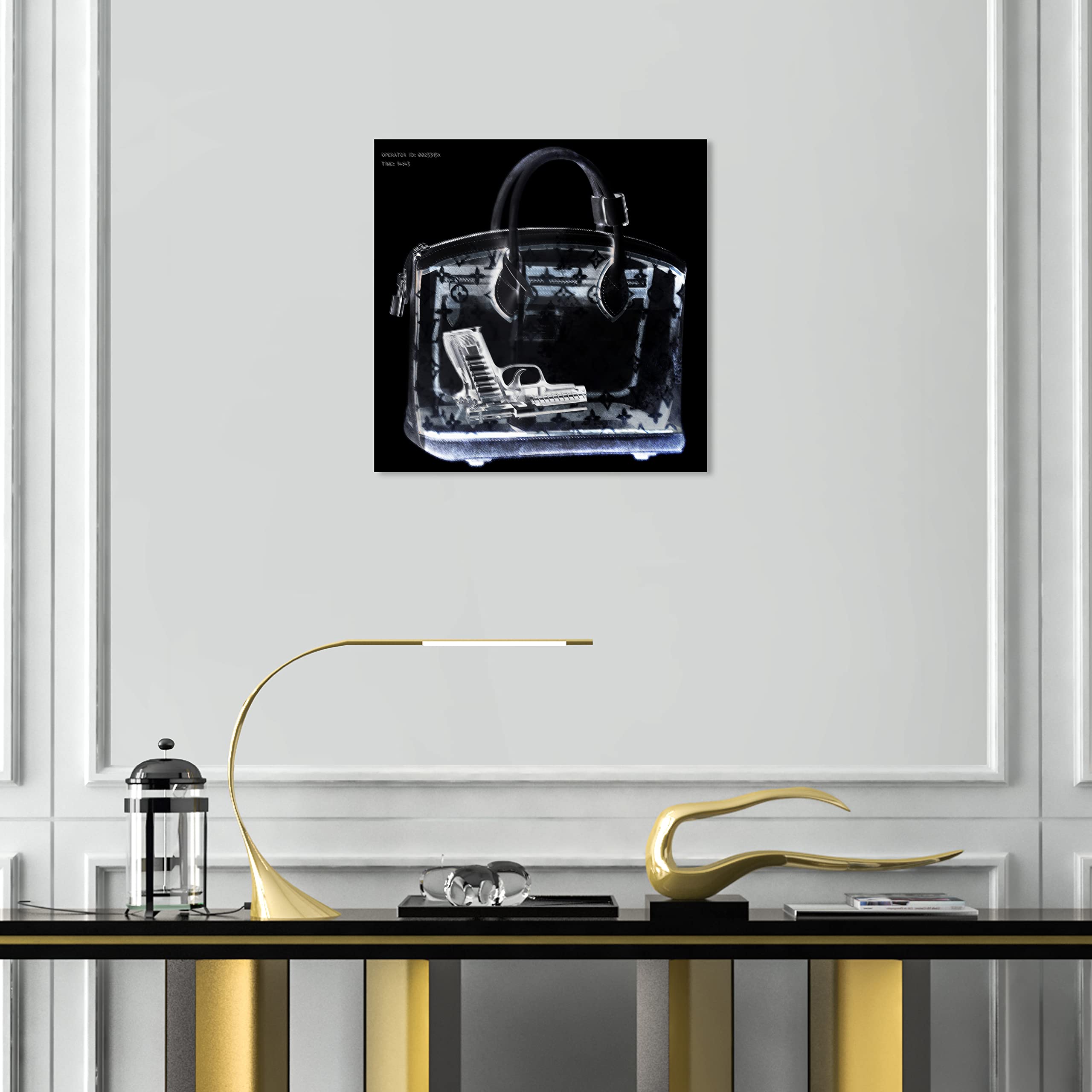 The Oliver Gal Artist Co. Fashion And Glam Wall Art Canvas Prints 'Couture X Ray' Handbags Home D  Cor, 16 In X 16 In, Black, Wh
