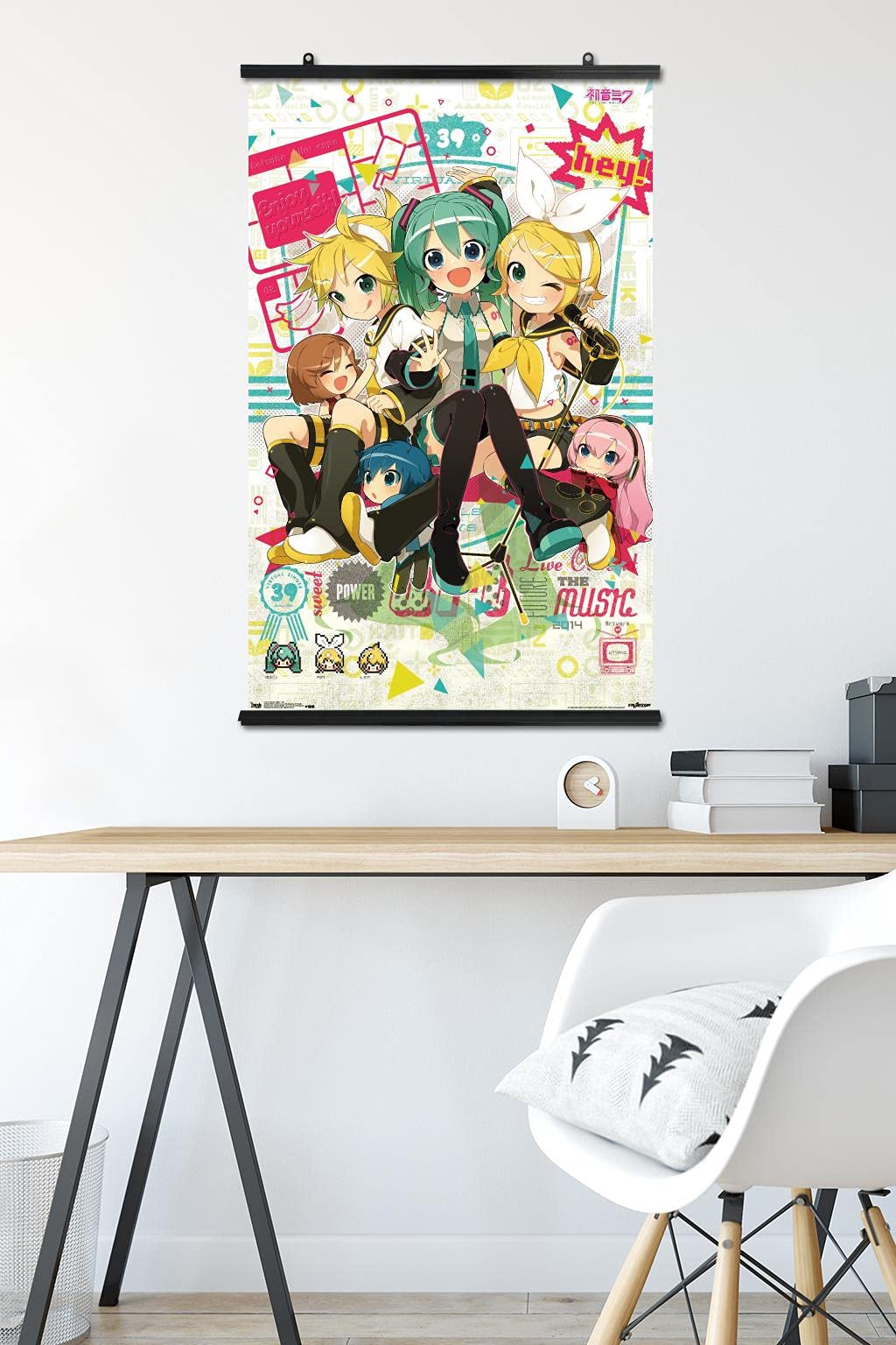 Trends International Hatsune Miku - Hey Wall Poster, 22.37'' X 34.00'', Premium Poster & Clip Bundle