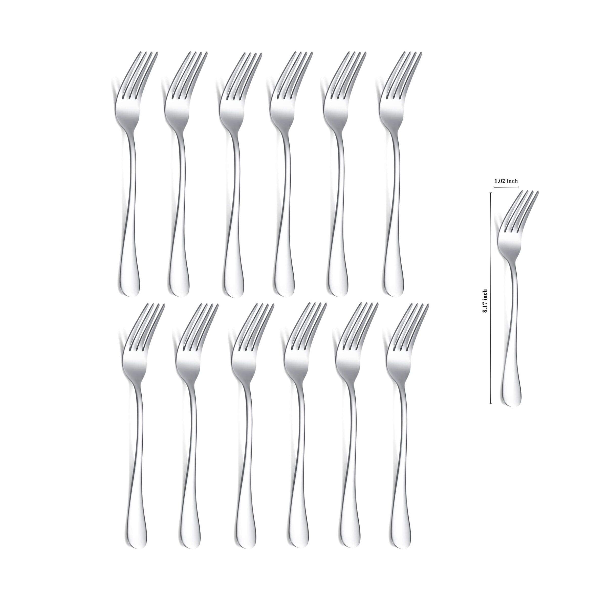 Kyraton Dinner Fork 12 Pieces, Stainless Steel 8.17 Inch Forks Silverware, Table Forks Set Of 12