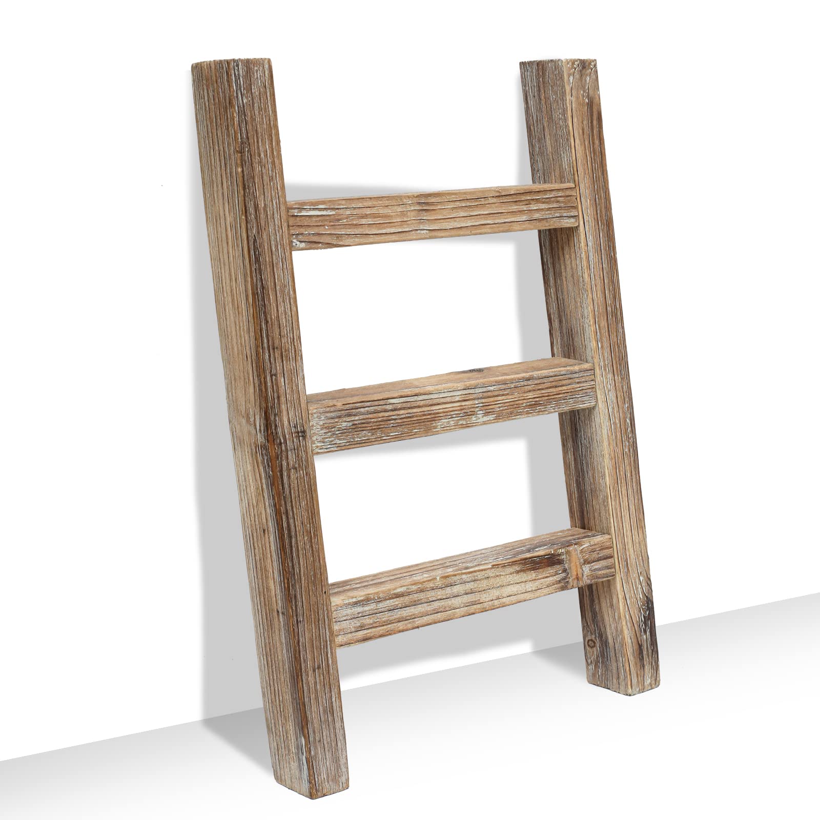 Fuin Wooden Tea Towel Ladder, Mini Ladder Towel Rack Display Hanger, Small Rustic Farmhouse Tea Towel Stand Holder For Country B