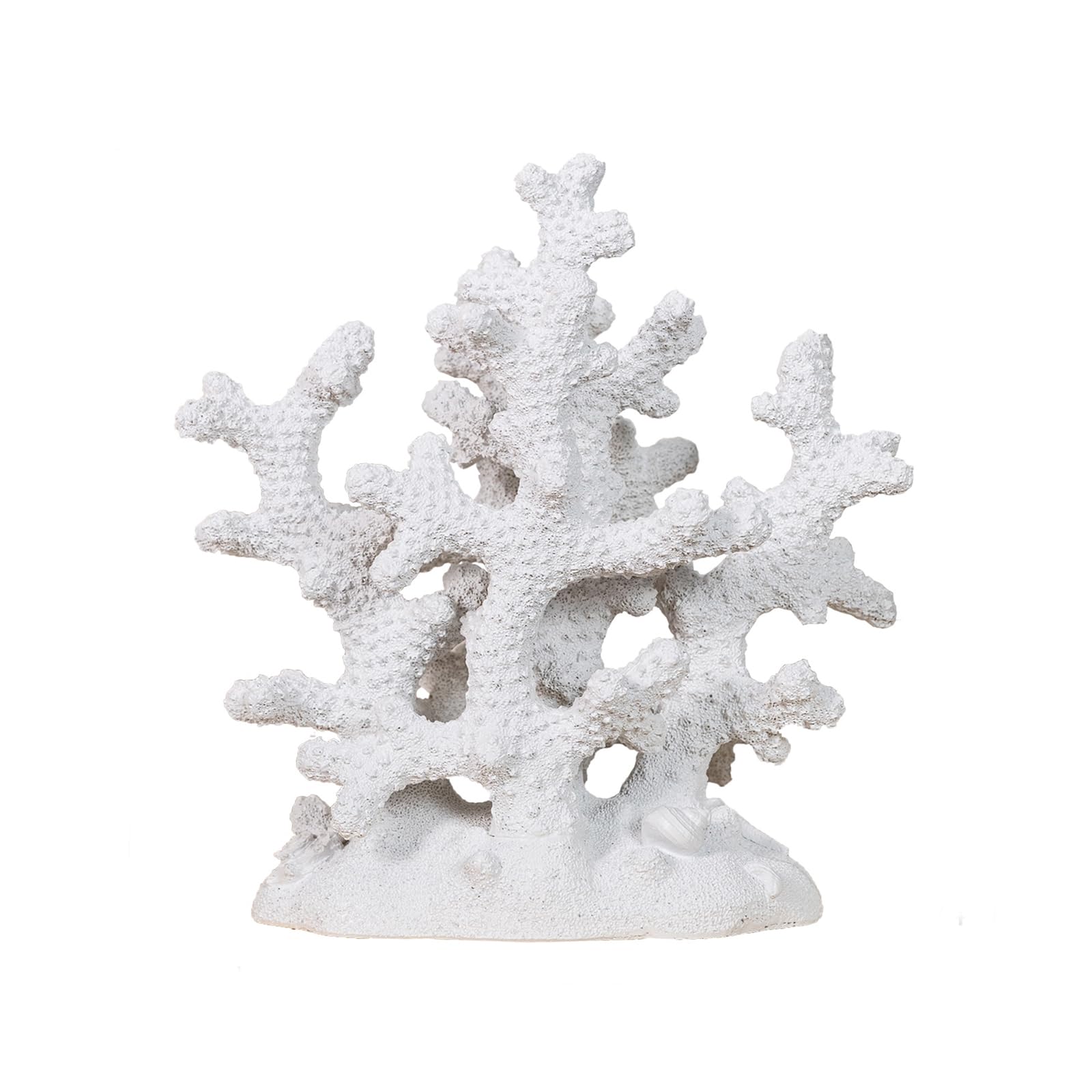 Elegondrar 7.1 H White Coral Decor, Coral Reef Decor, Resin Coral Statue, Nautical Decorations for Home, Bedroom, Bathroom, Livi