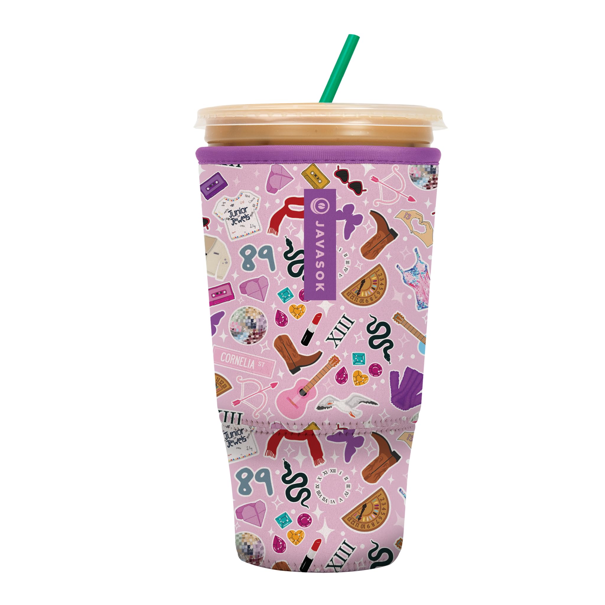 Sok It JavaSok Iced Coffee & Cold Soda Insulated Neoprene Cup Sleeve (On Tour, XXLarge: 44-48oz)