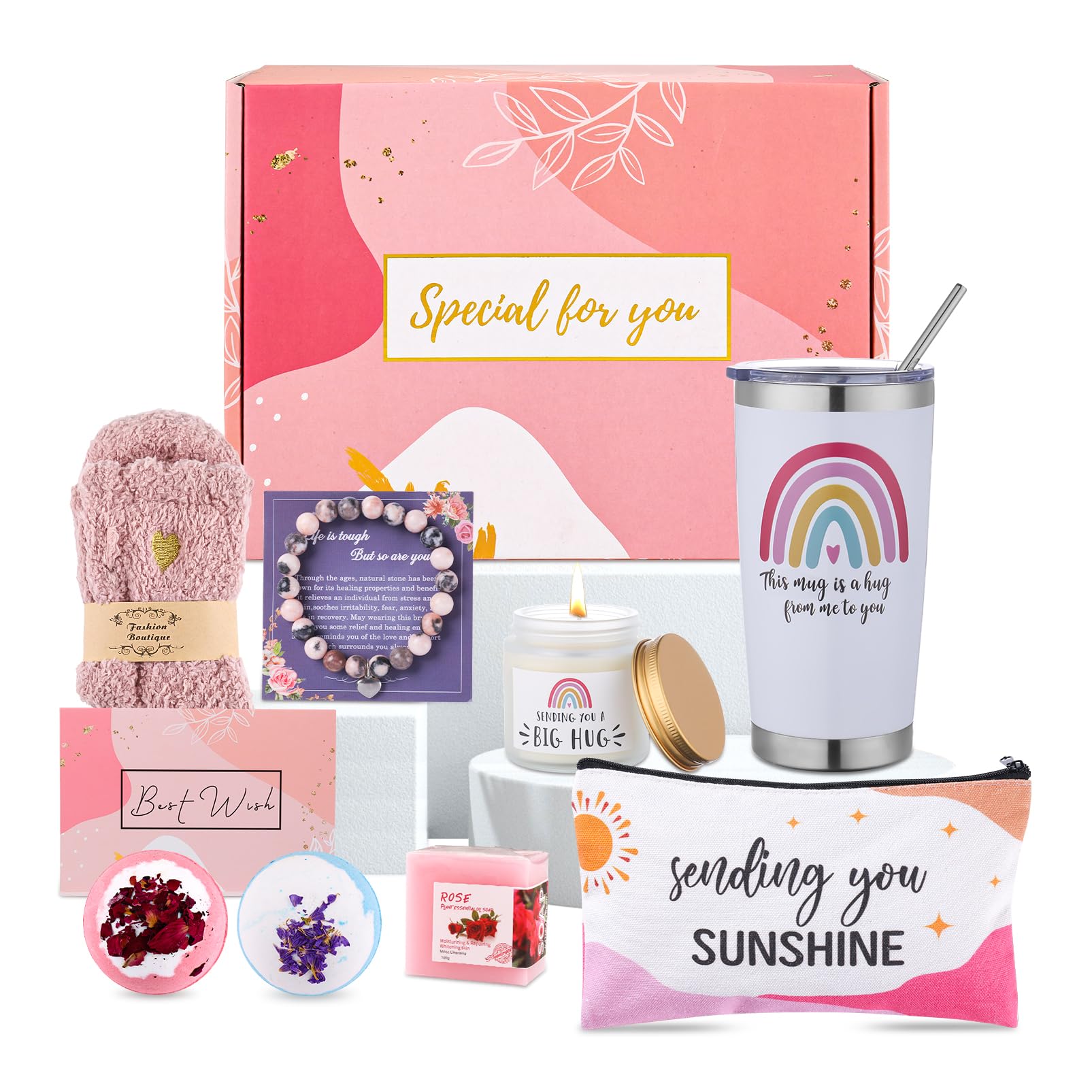 Get Well Soon Gifts For Women, Care Package Get Well Gift Basket For Sick Friends Surgery Recovery Gifts For Women Sunflower Gif