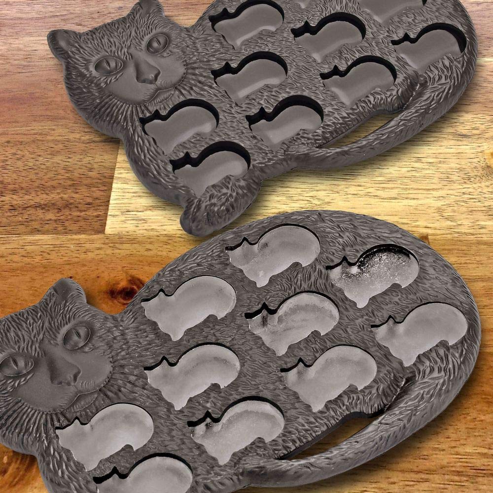 Fairly Odd Novelties Ice Cube Tray, Two Pack, Black Cat