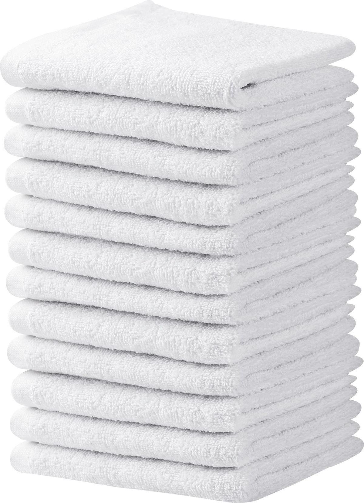 Towel and Linen Mart White Salon Towels, Pack of 12 (Not Bleach Proof, 16 x 27 Inches) Highly Absorbent Towels for Hand, Salon,