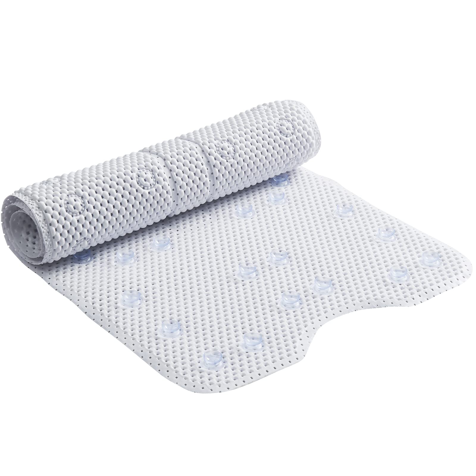 Yanzifly Bathtub Mat Non Slip Foam Soft Bath Mat For Tub 16X40 Extra Long, Bath Tub Mat Non Slip Shower Mats With Suction Cup Dr