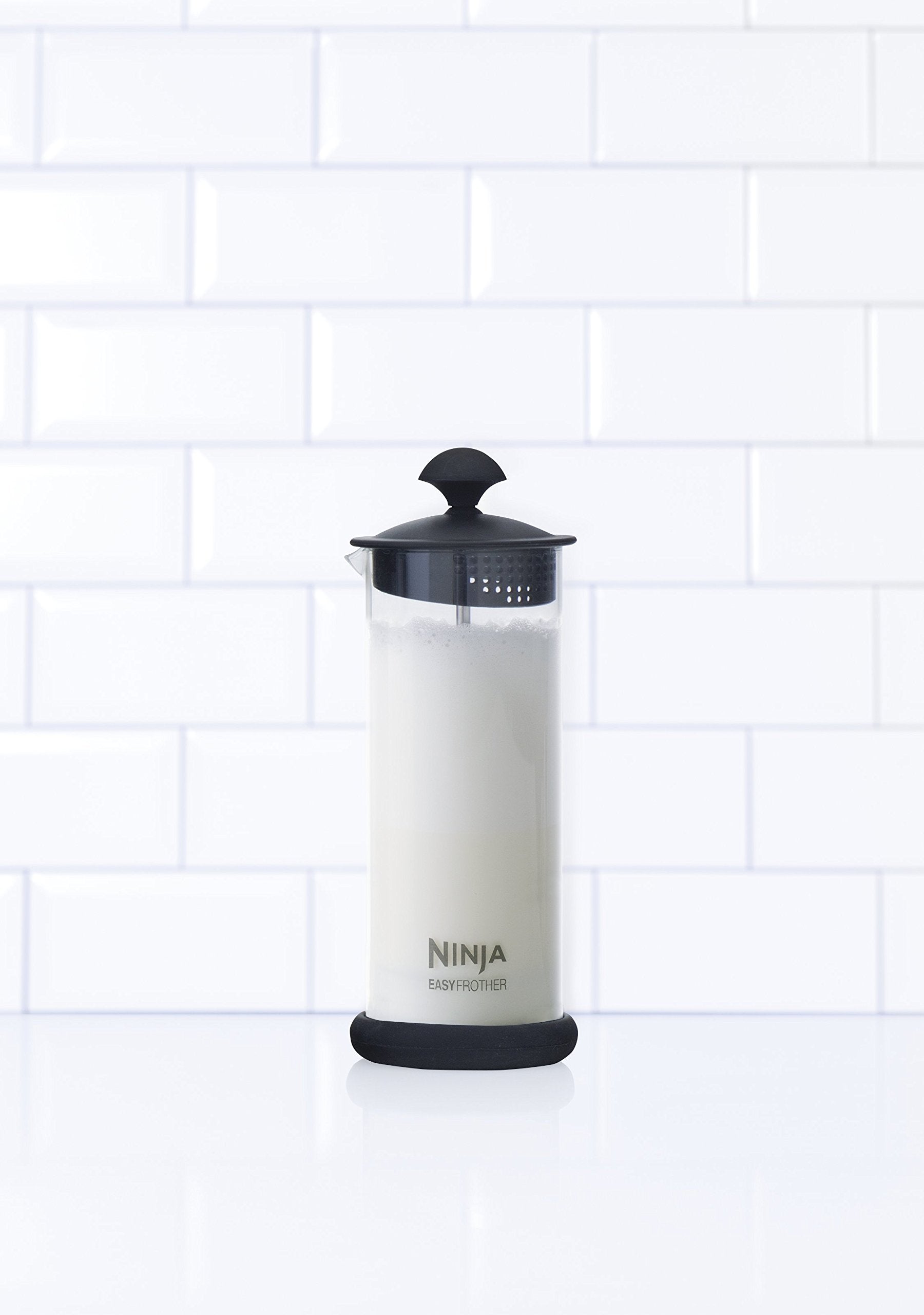 Ninja Coffee Bar Easy Milk Frother With Press Froth Technology, 5 Oz. Clear/Black
