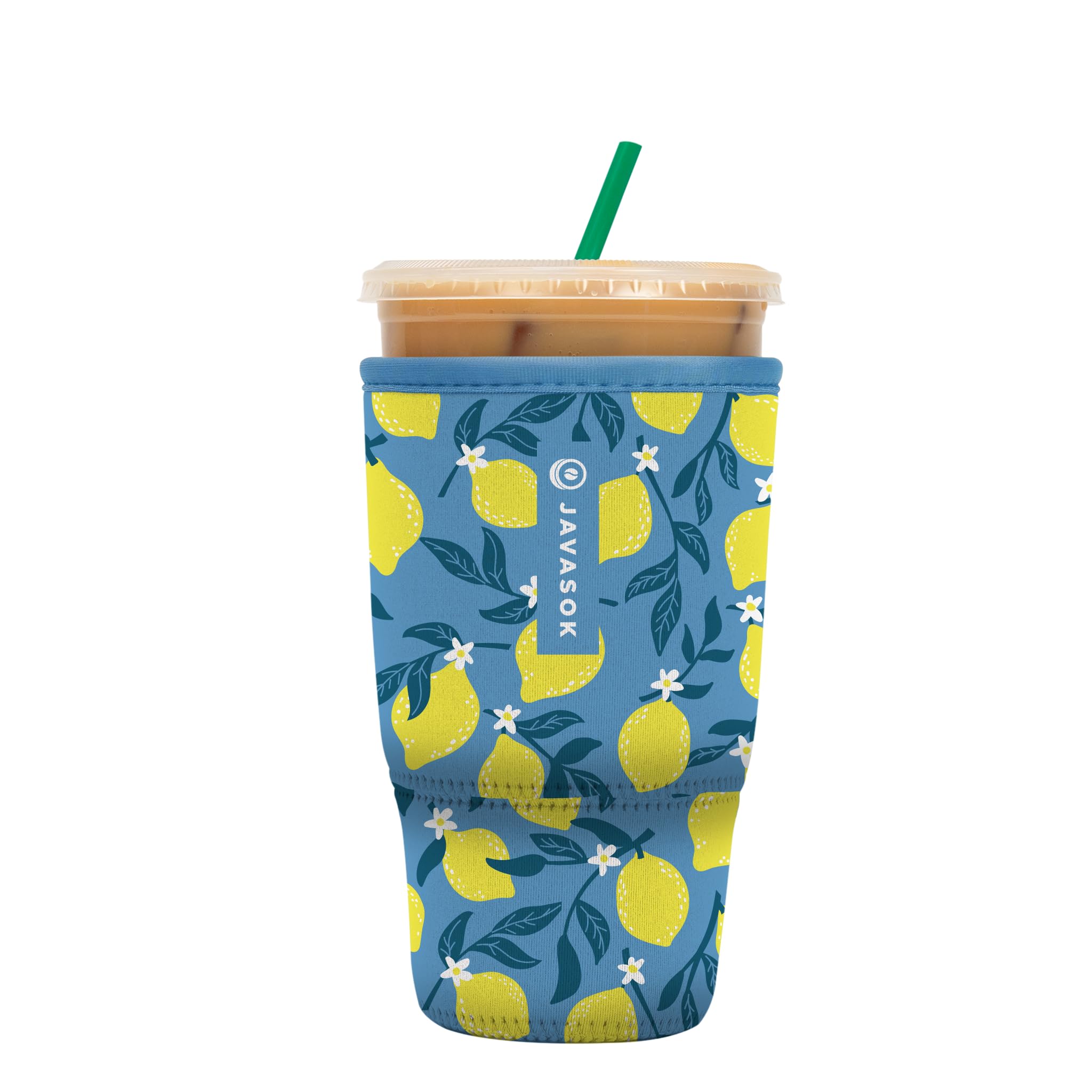 Sok It JavaSok Iced Coffee & Cold Soda Insulated Neoprene Cup Sleeve (Main Squeeze, Large: 30-32oz)