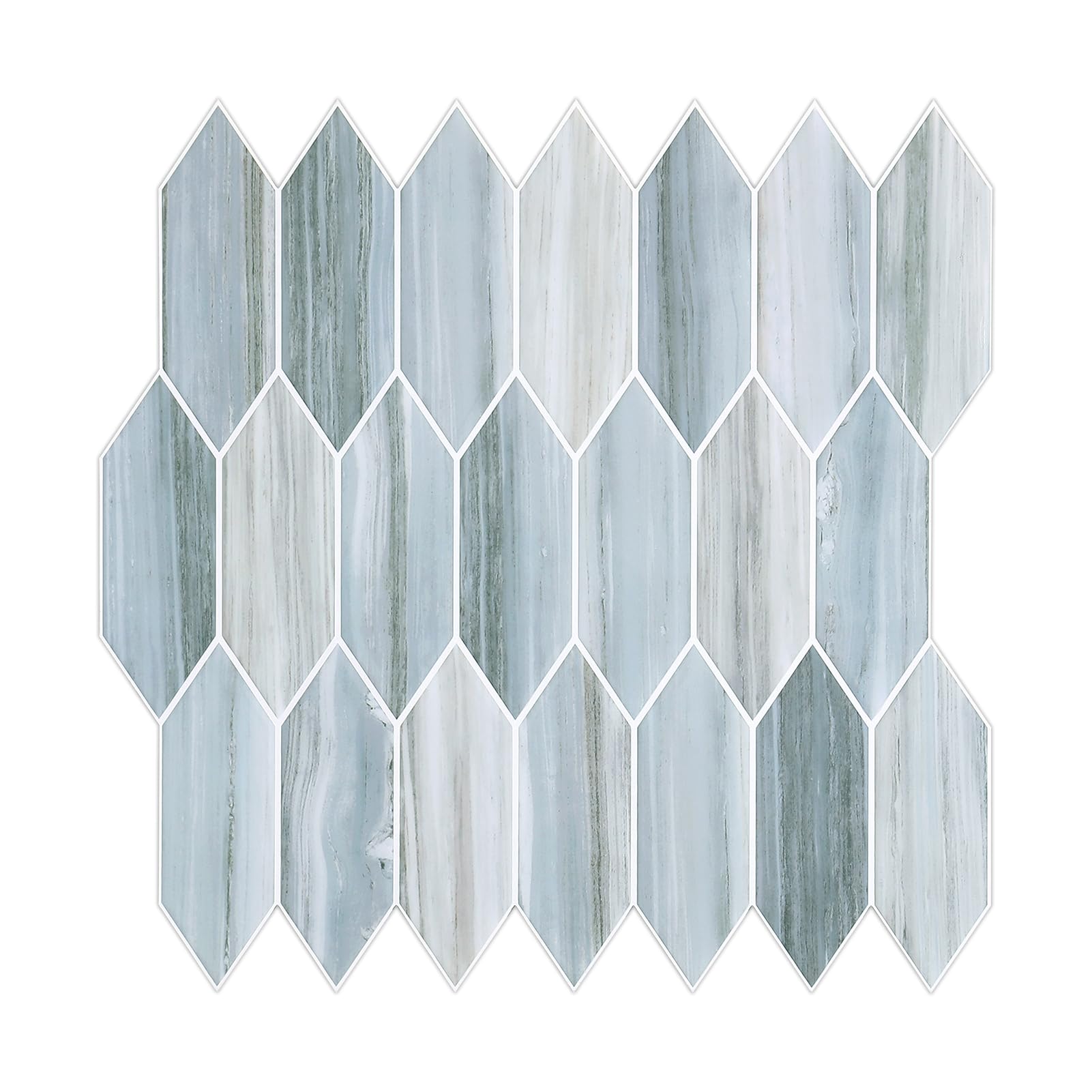 Tilingview 10-Sheet Vinyl Peel And Stick Tile For Kitchen Backsplash, Premium Self-Adhesive Tiles Plastic Wall Stickers Art Mosa