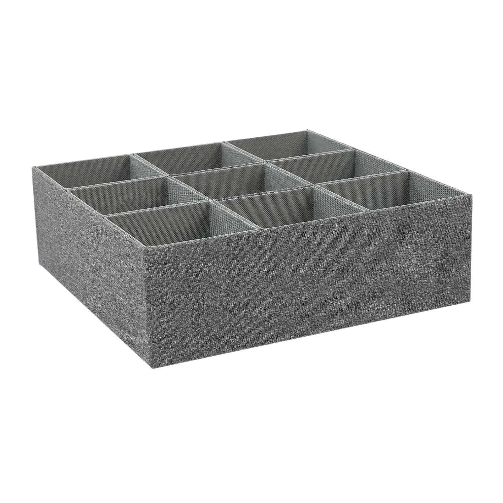 Enakshi 9 Section Drawer Organizer Sturdy Non Woven Cloth For Belts Ties Storage Box|Home & Garden | Household Supplies & Cleani