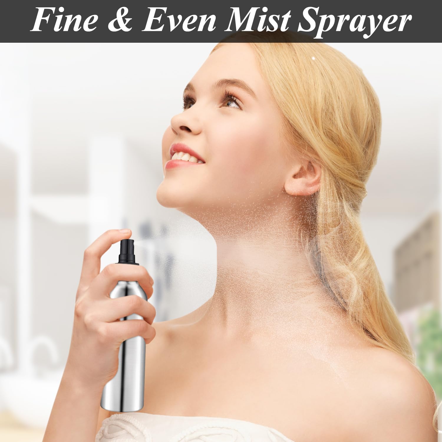 8 Pcs 150Ml/5Oz Aluminum Fine Mist Spray Bottles Reusable Fine Mist Sprayer Bottle Metal Atomizer Cosmetic Storage For Travel To
