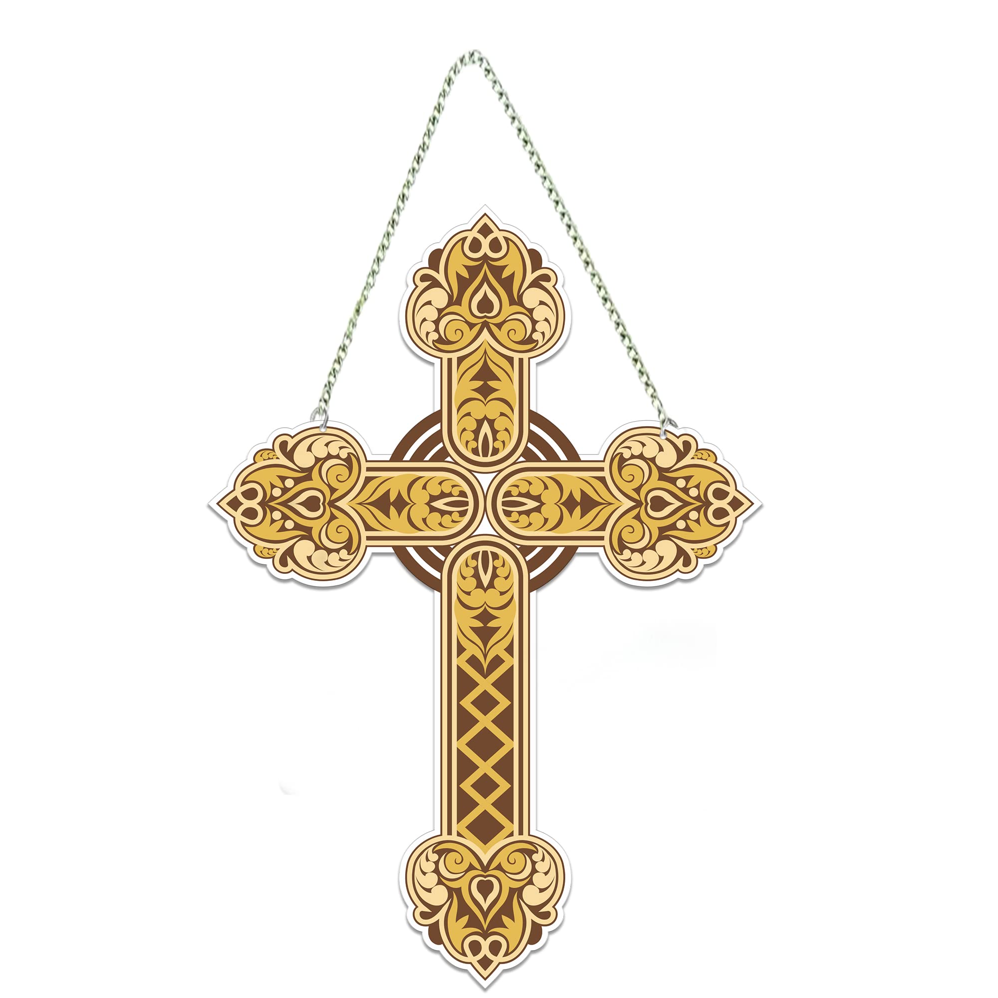 Artvibes Holy Cross Wall Hanger for Home|Office|Living Room|Gift, Wall Decoration (WH_5512N), Multi 12